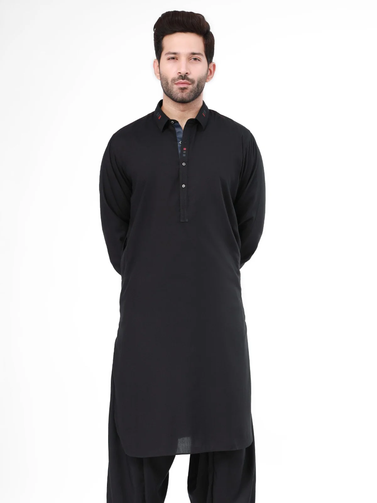 Men's Black Shalwar Kameez - EMTSW21S-99088
