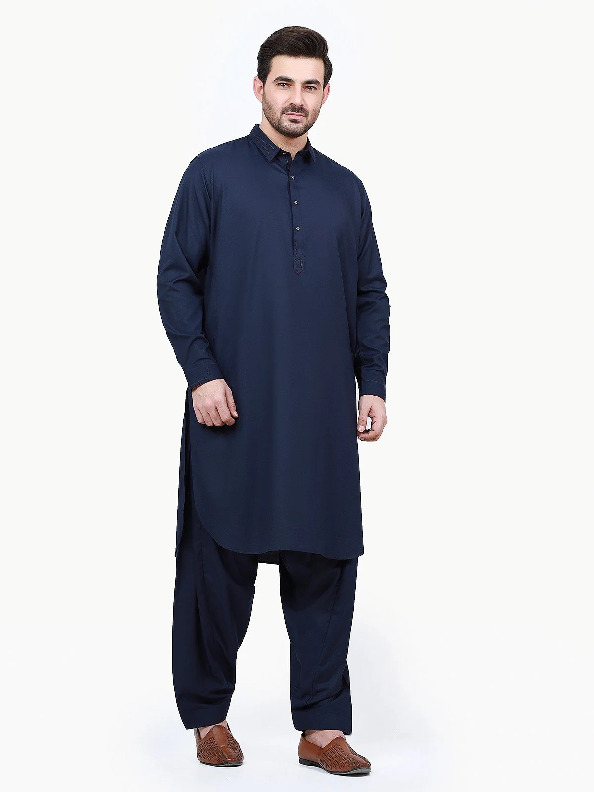 Men's Navy Shalwar Kameez - EMTSW22S-99179