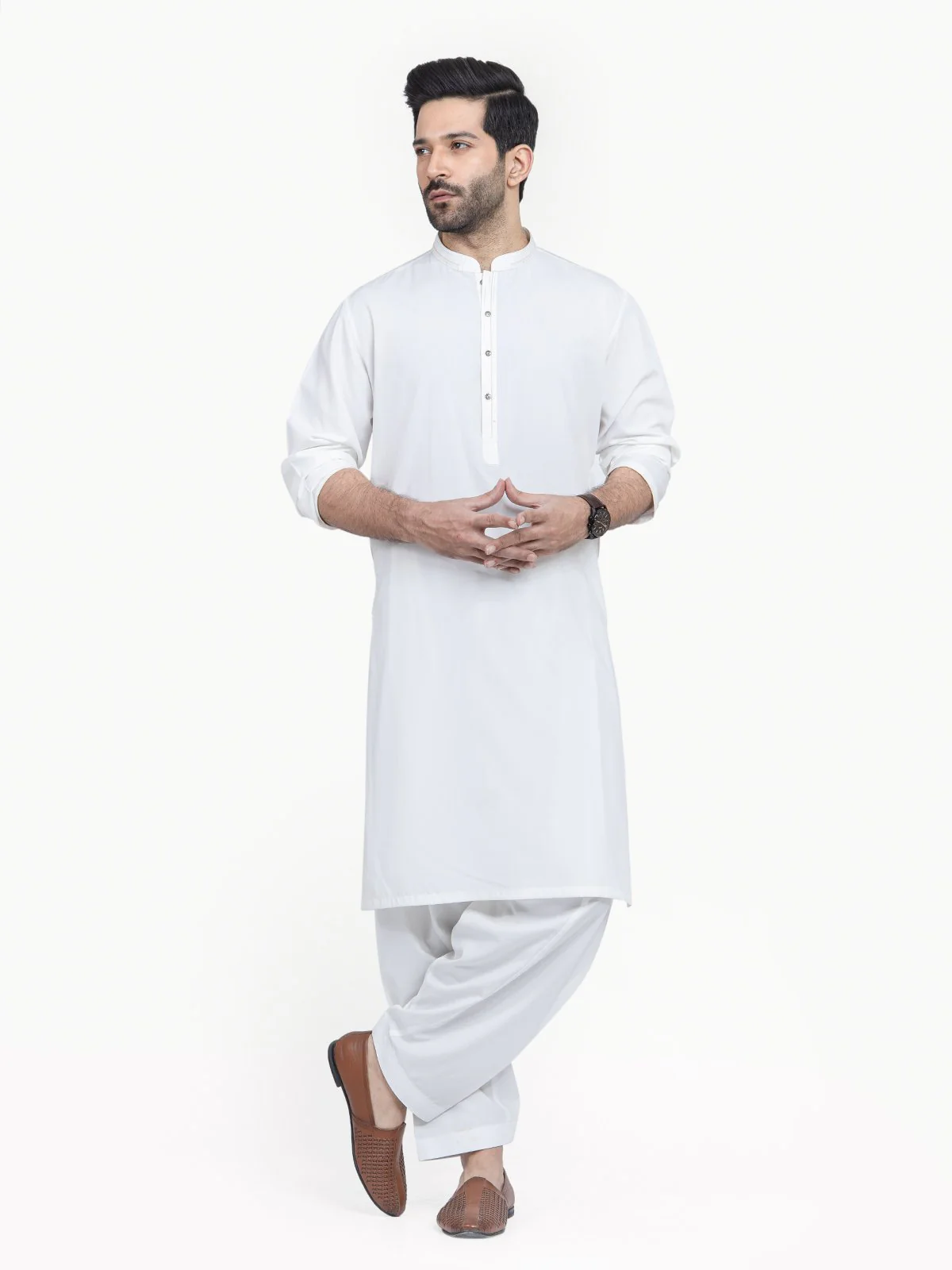 Men's Off White Shalwar Kameez - EMTSW22S-99203