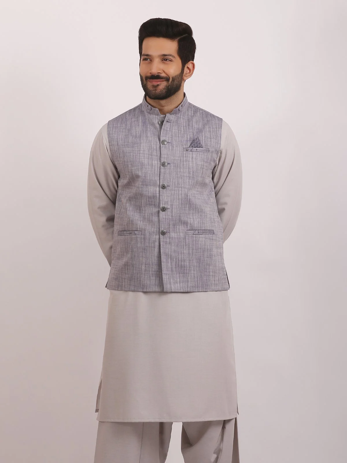 Men's Light Purple Waist Coat - EMTWC20-35714