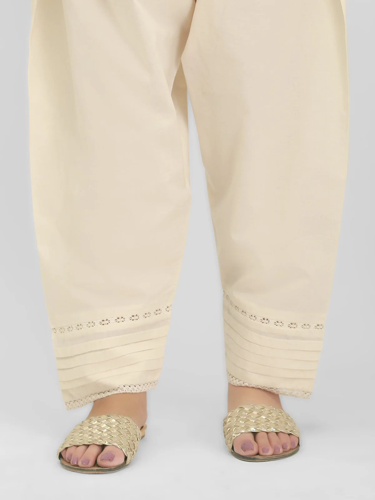 Women's Cream Trouser - EWBP21-76312