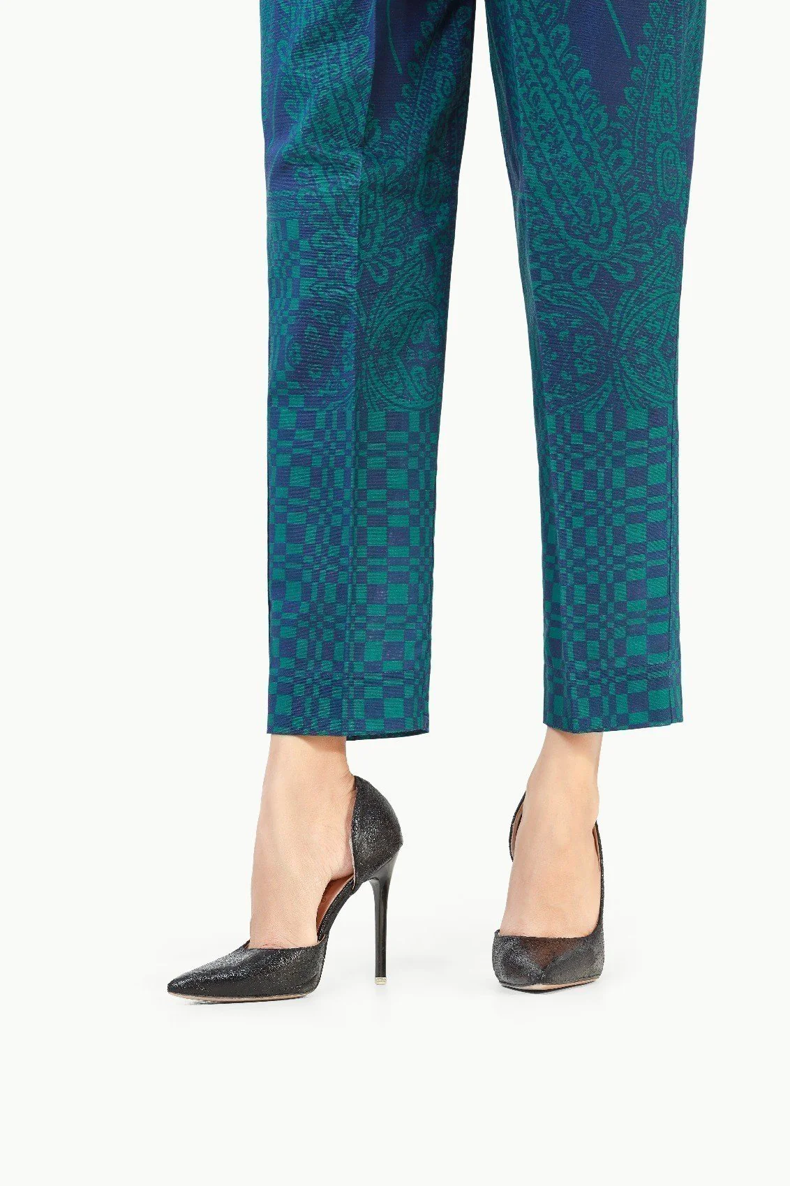 Women's Blue & Green Trouser - EWBP22-76364