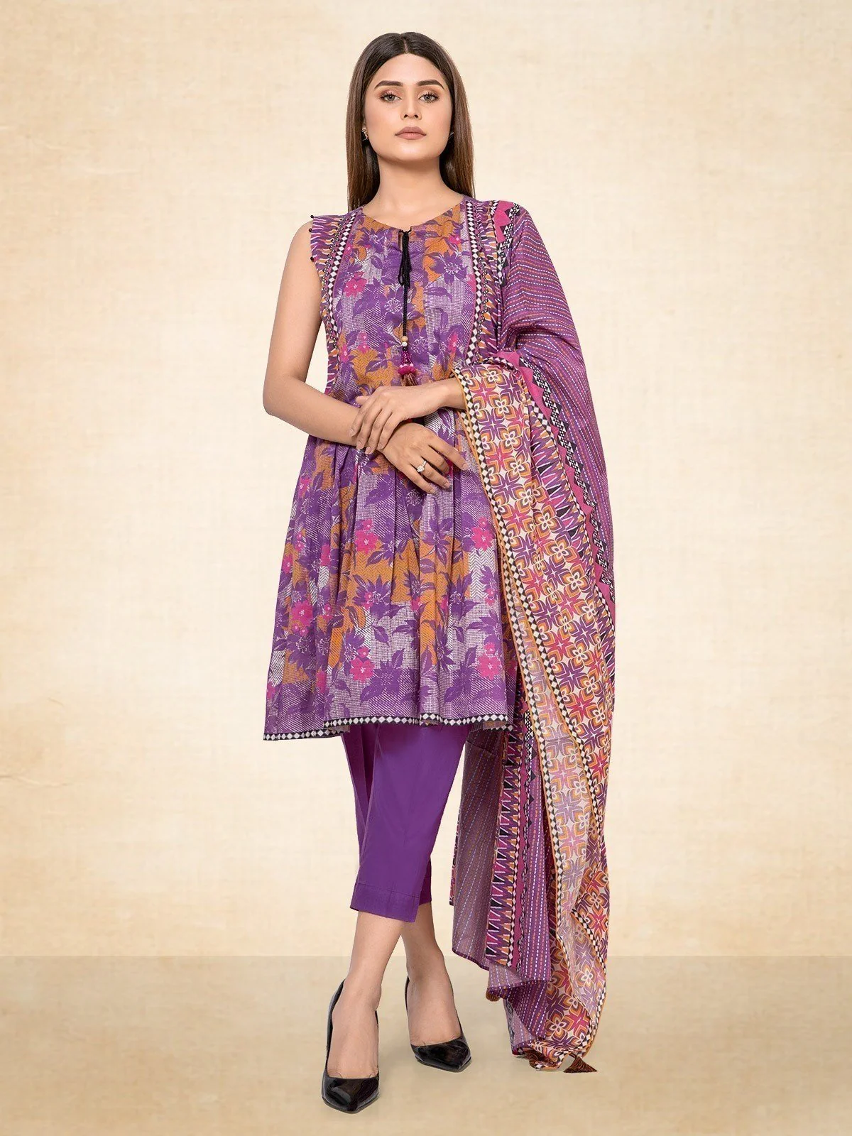 Unstitched Printed Lawn Suit - EWU20A5-20069