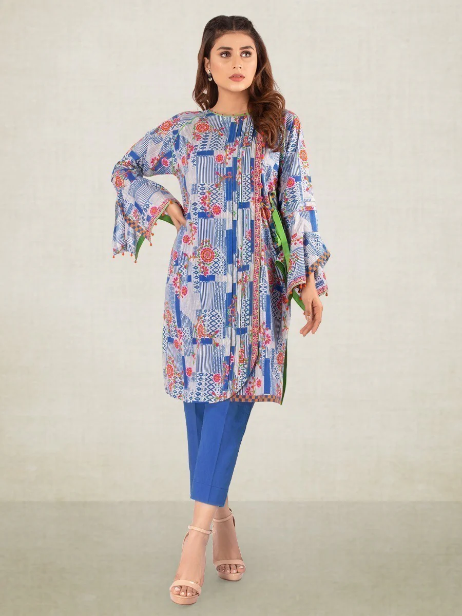 Unstitched Printed Lawn Shirt Trouser - EWU20A5-20102