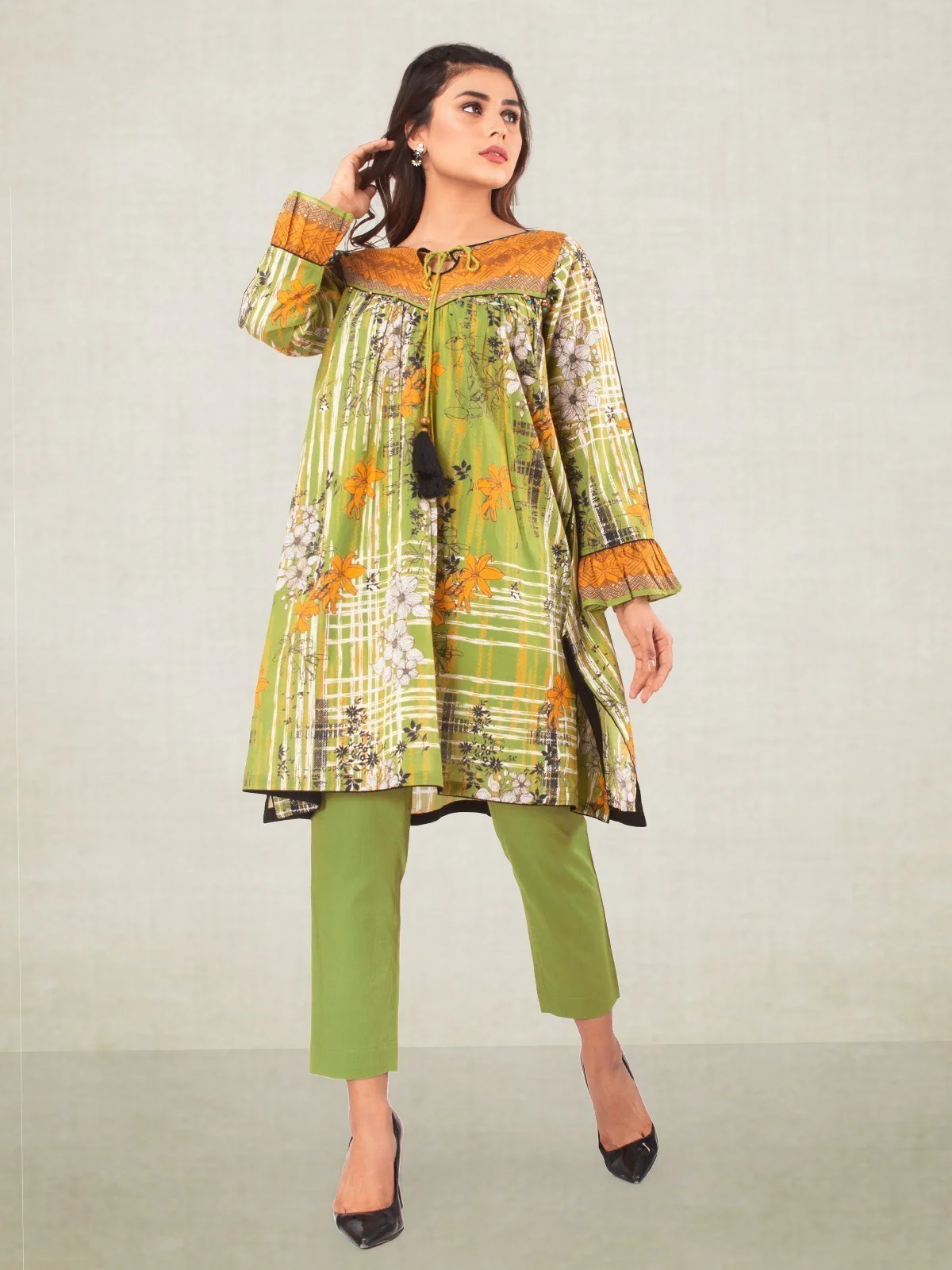 Unstitched Printed Lawn Shirt Trouser - EWU20A5-20104