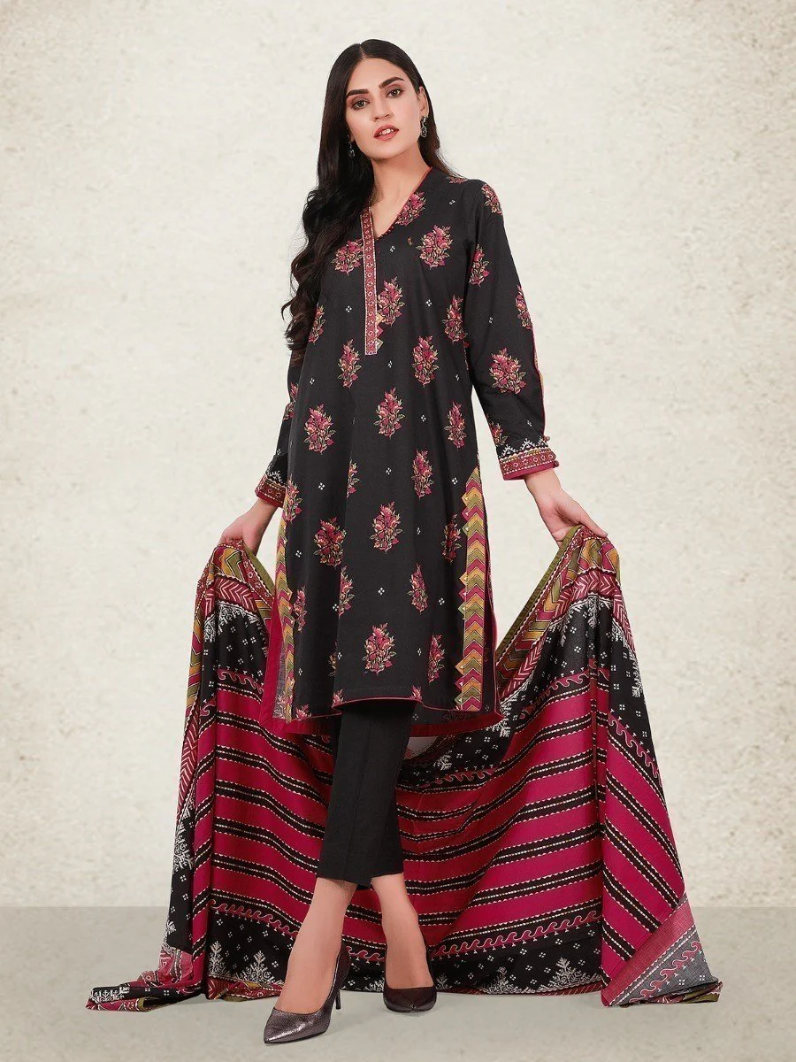 Unstitched Printed Cambric Shirt Dupatta - EWU20A9-20251