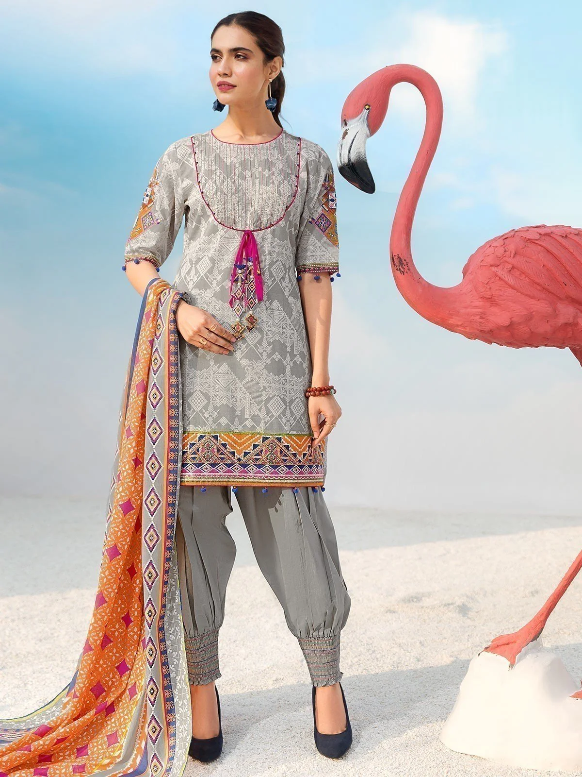 Unstitched Embroidered 2 Piece Suit - EWU20V1-20012