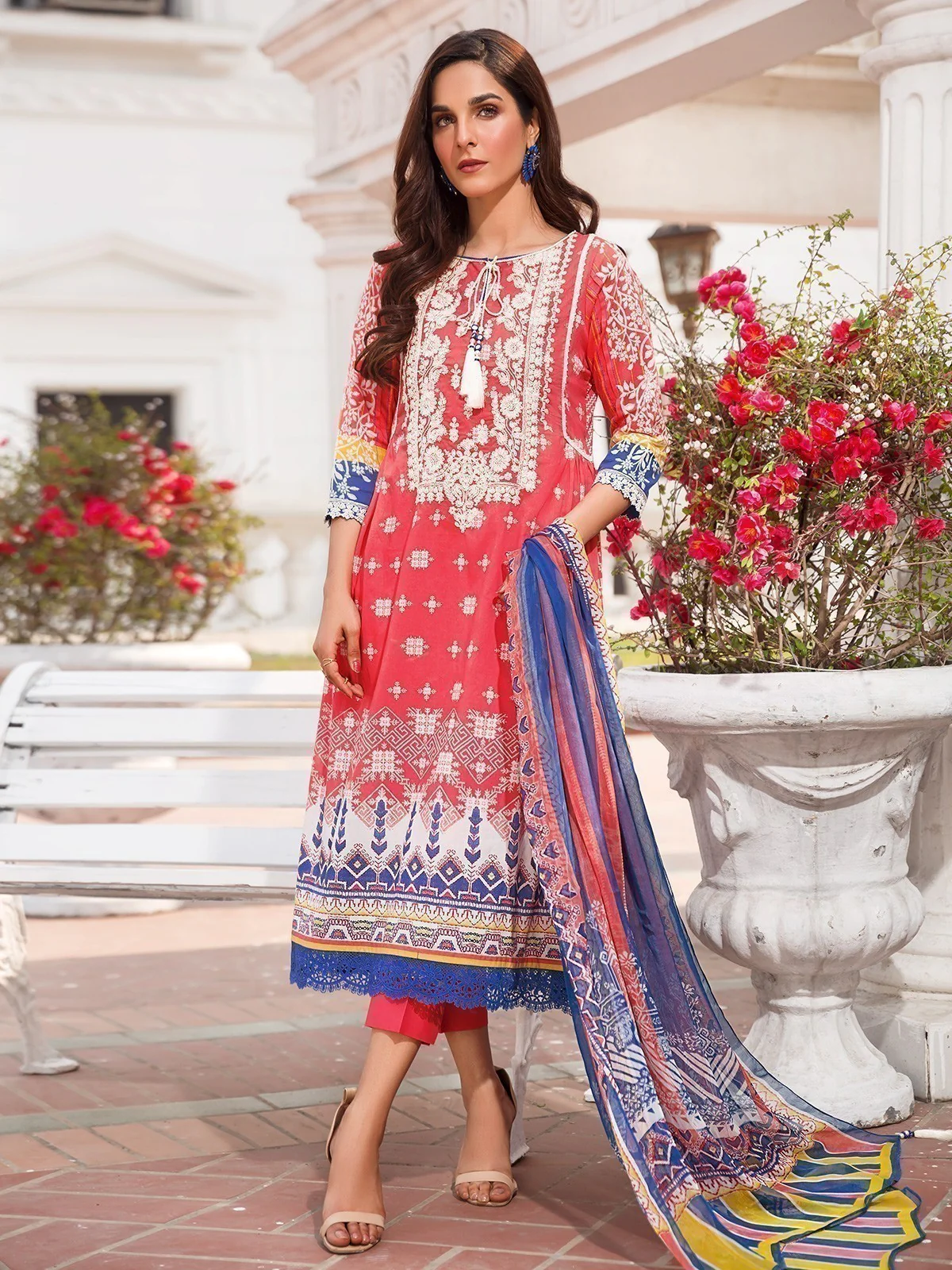 Unstitched Embroidered Lawn Suit - EWU20V4-19964