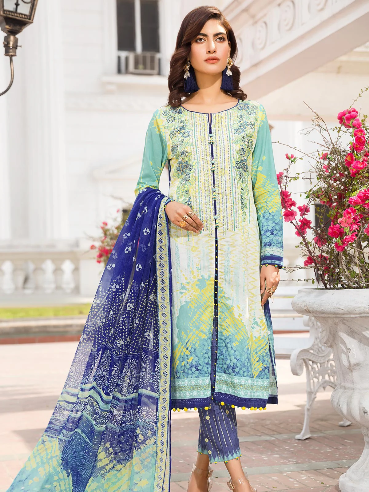 Unstitched Embroidered Lawn Suit - EWU20V4-19979