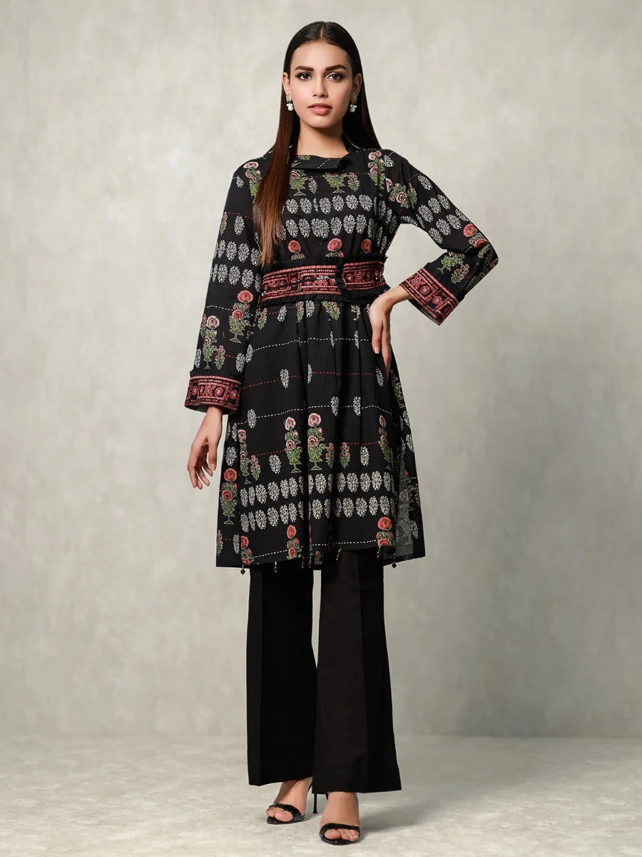 Unstitched Embroidered Khaddar Shirt - EWU20W12-20201