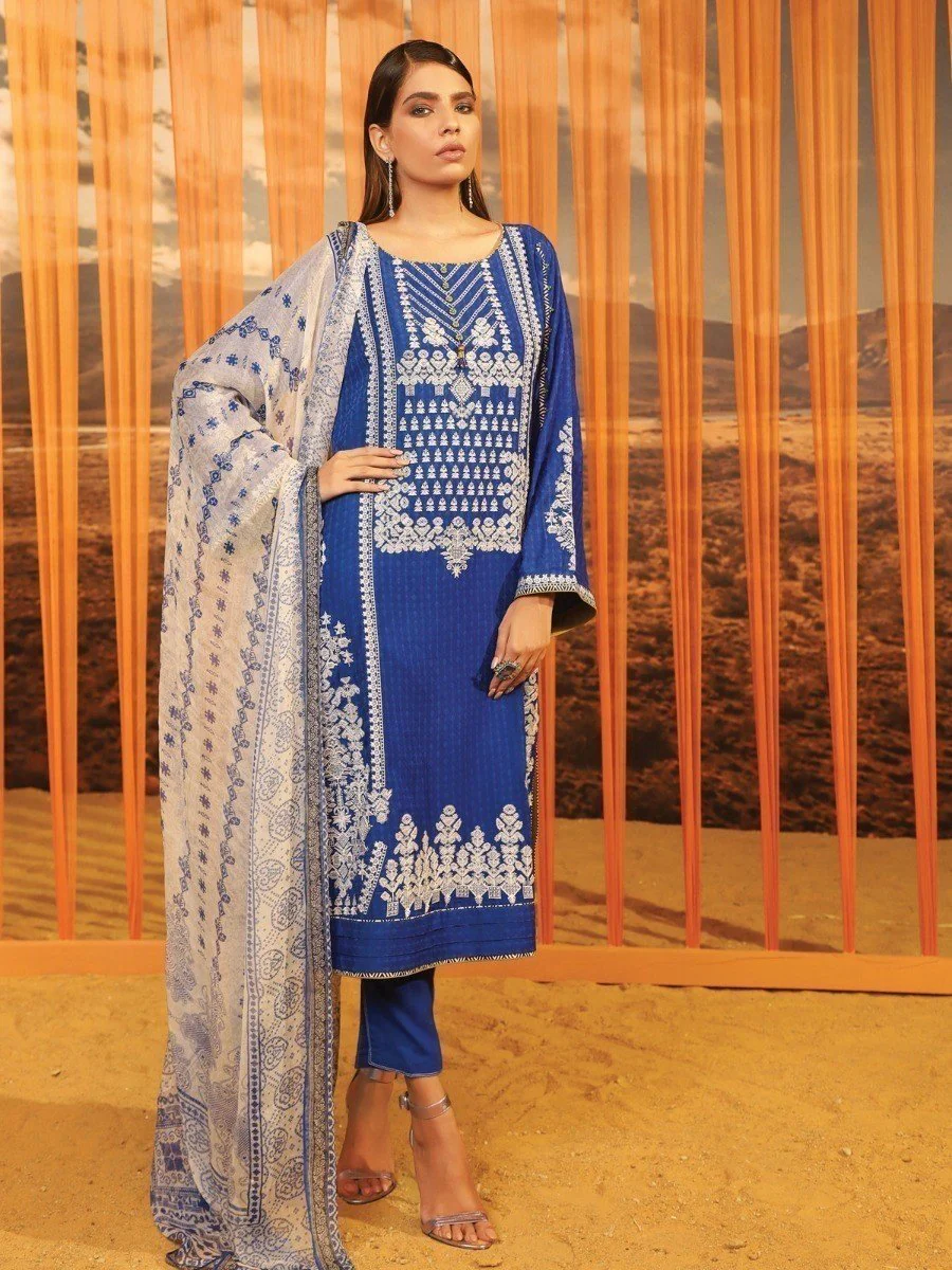 Unstitched Embroidered Jacquard Suit - EWU20W8-19831