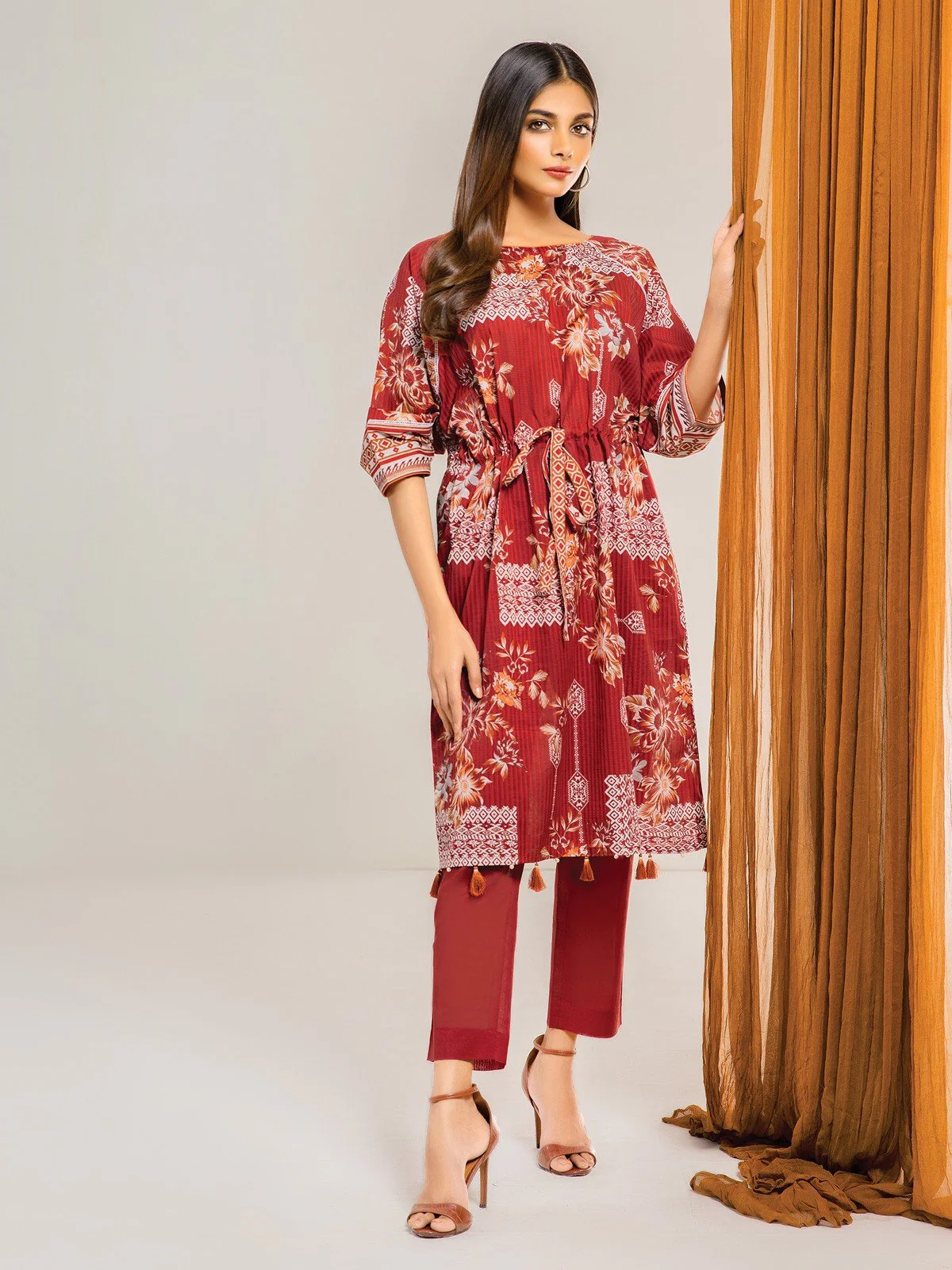 Unstitched Printed Lawn Shirt Trouser - EWU21A1-20602