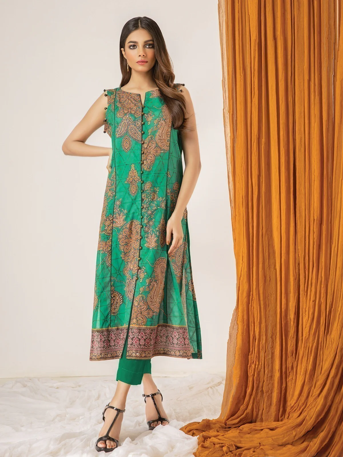 Unstitched Printed Lawn Shirt Trouser - EWU21A1-20603