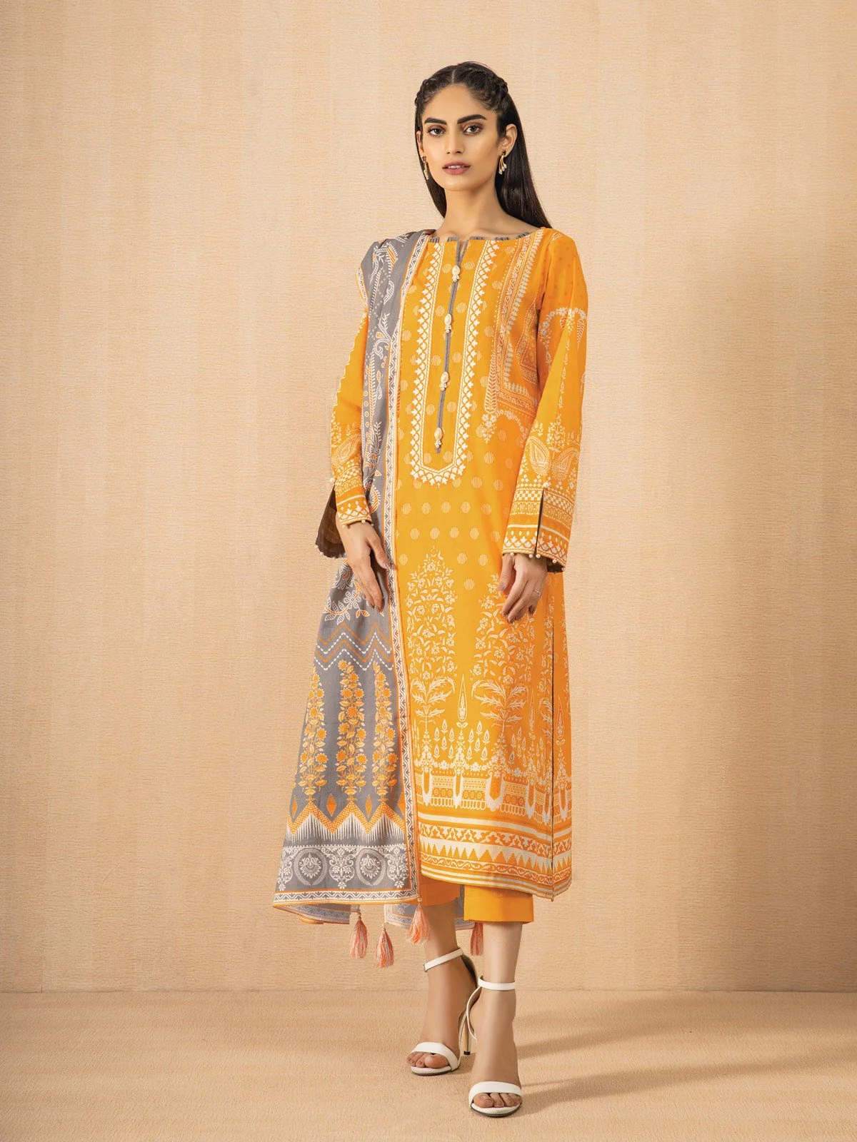 Unstitched Printed Lawn Suit - EWU21A1-20650