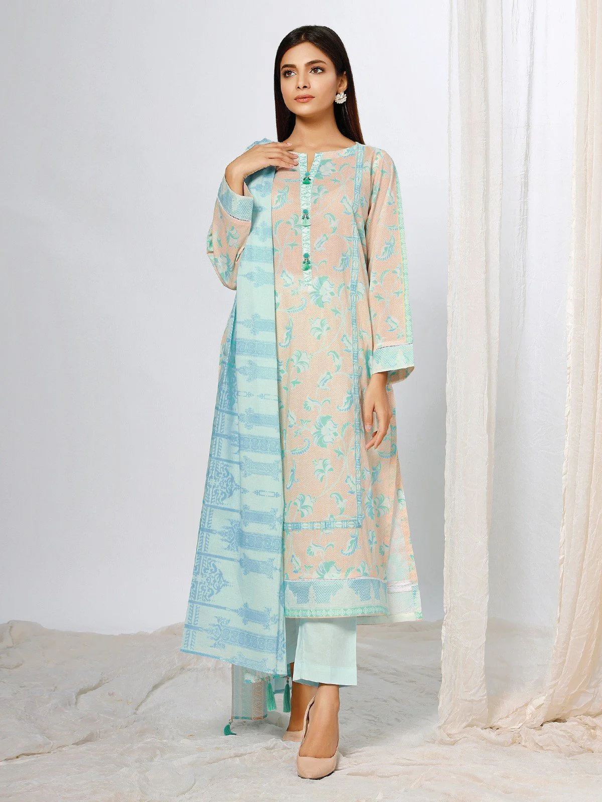 Unstitched Printed Lawn Suit - EWU21A1-20702
