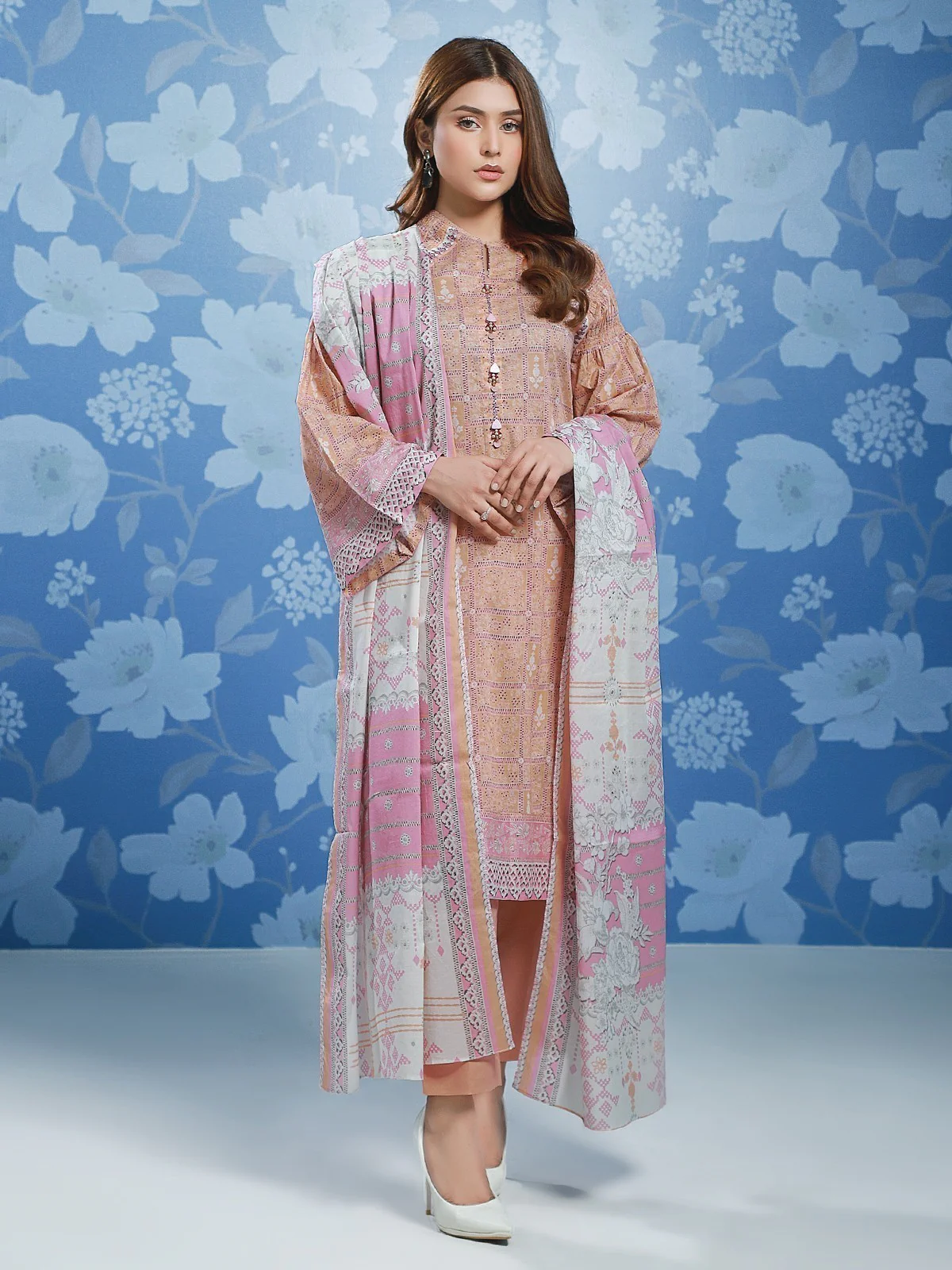 Unstitched Printed Lawn Suit - EWU21A1-20770