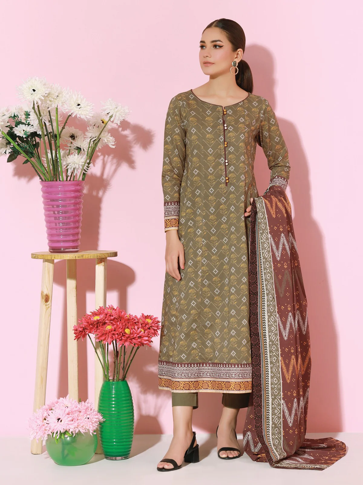 Unstitched Printed Lawn Suit - EWU21A1-20772