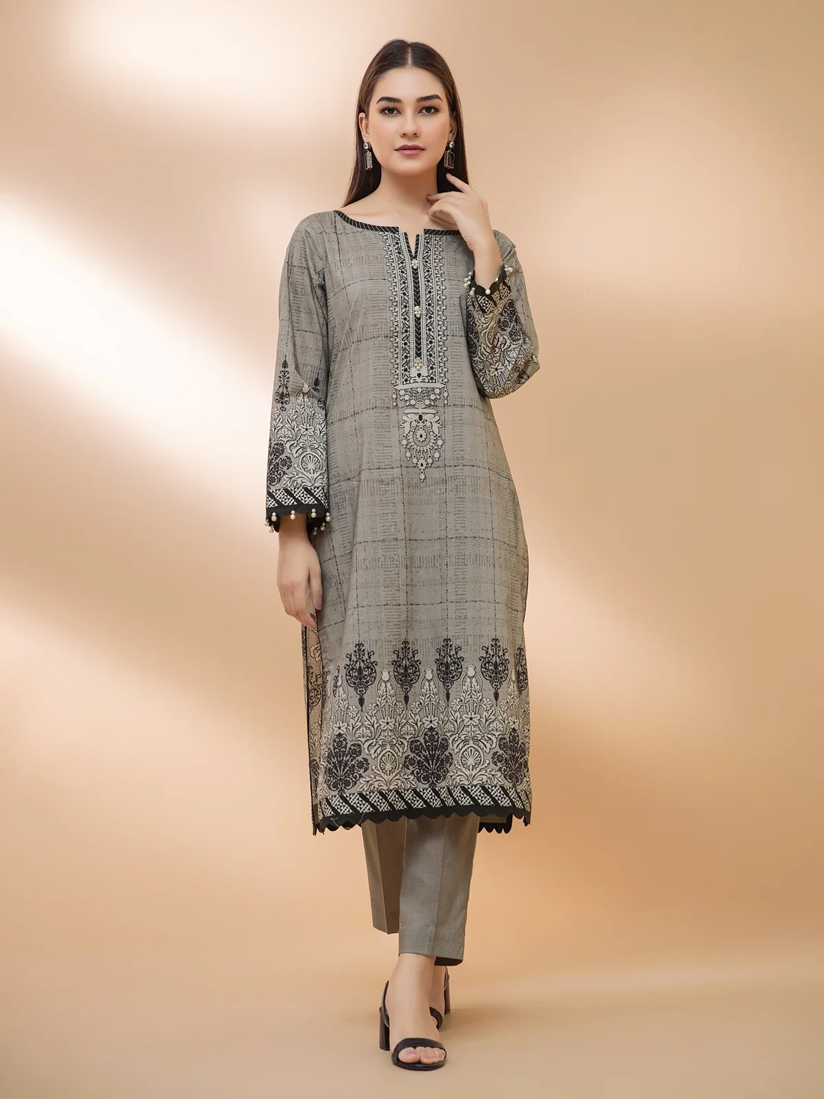 Unstitched Printed Cambric Shirt - EWU21A7-21306