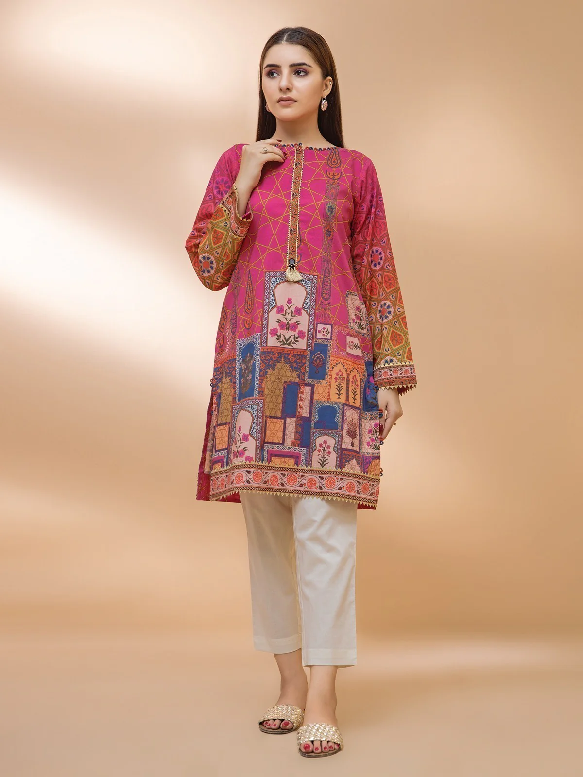 Unstitched Printed Cambric Shirt - EWU21A7-21310