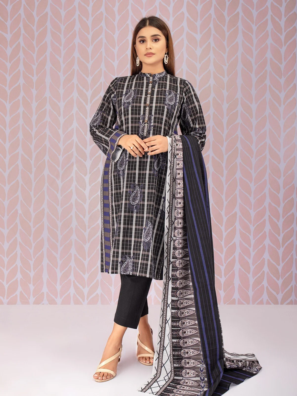 Unstitched Printed Khaddar Shirt - EWU21A9-21538A