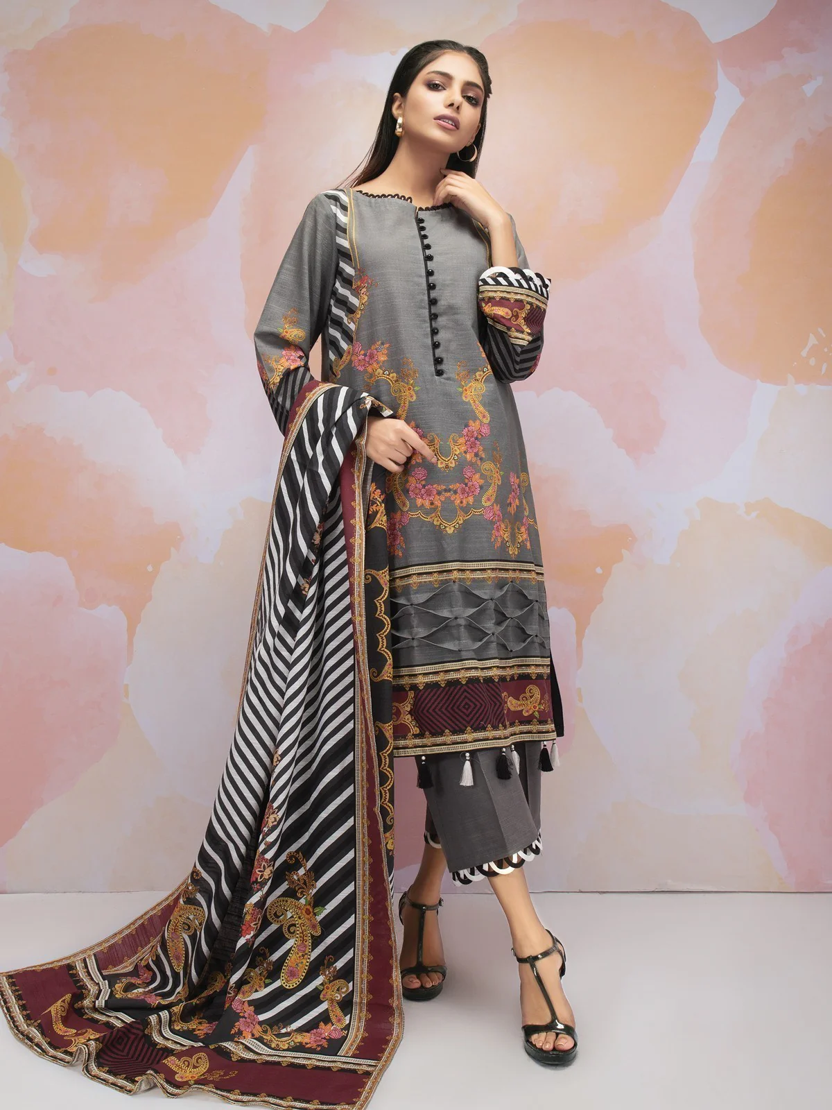 Unstitched Printed Khaddar Suit - EWU21A9-21598