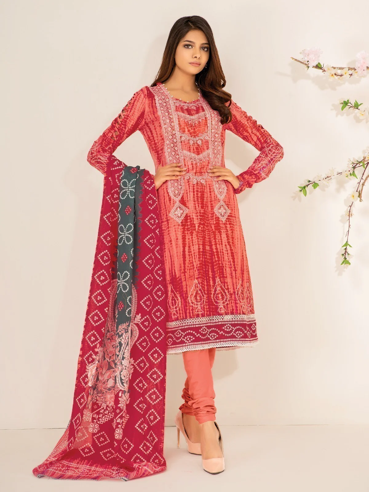 Unstitched Embroidered Lawn Suit - EWU21V2-20484