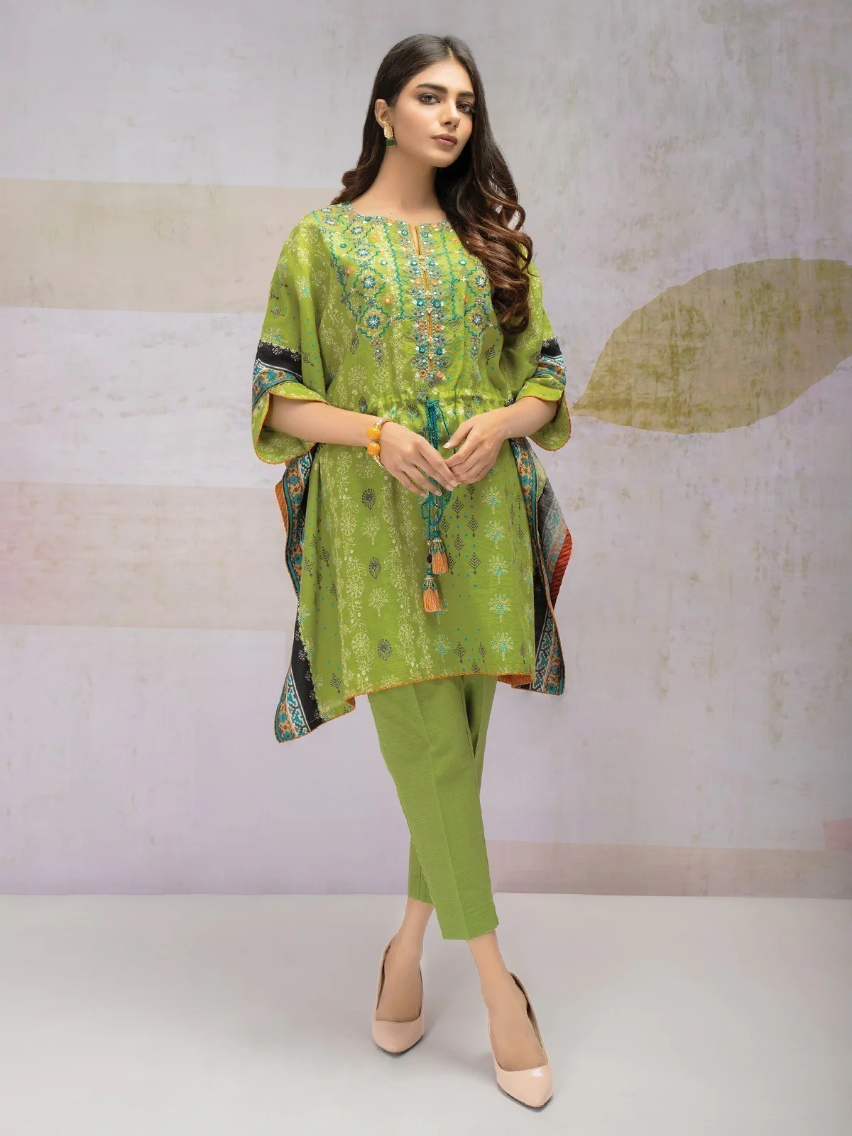 Unstitched Embroidered Khaddar Shirt - EWU21V8-21722