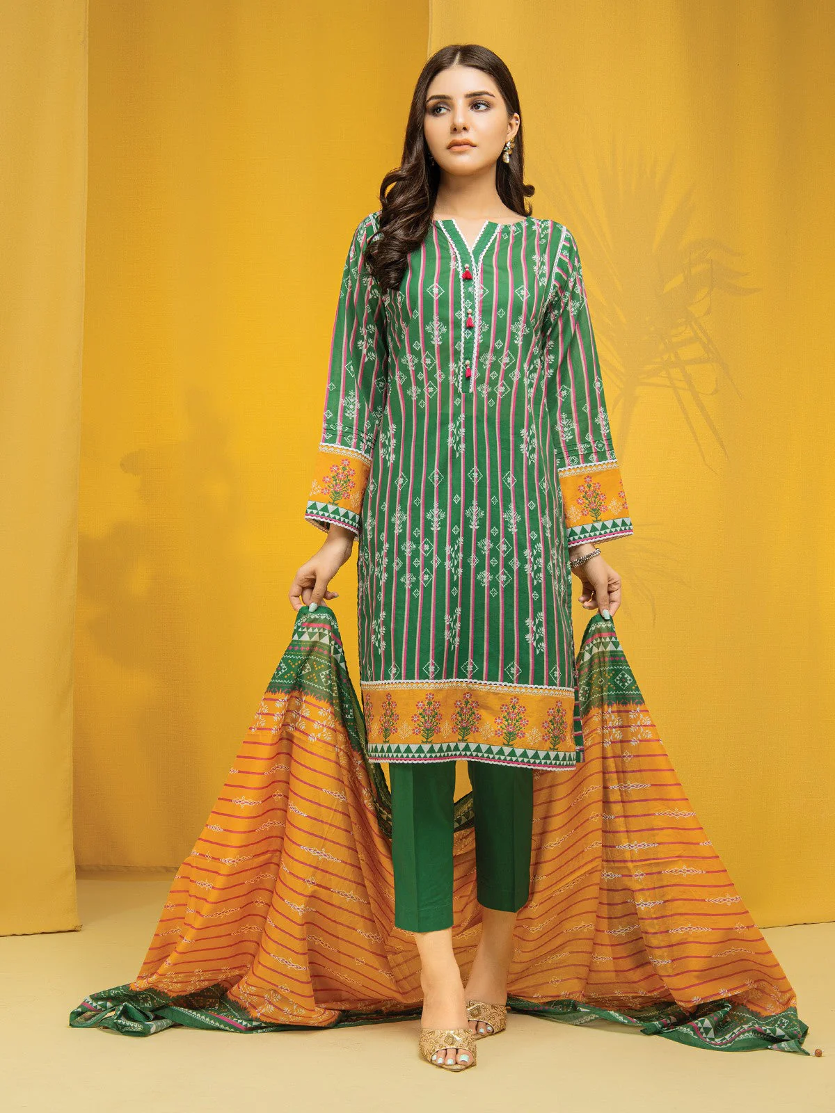 Unstitched Printed Lawn Shirt Trouser - EWU22A1-23042ST