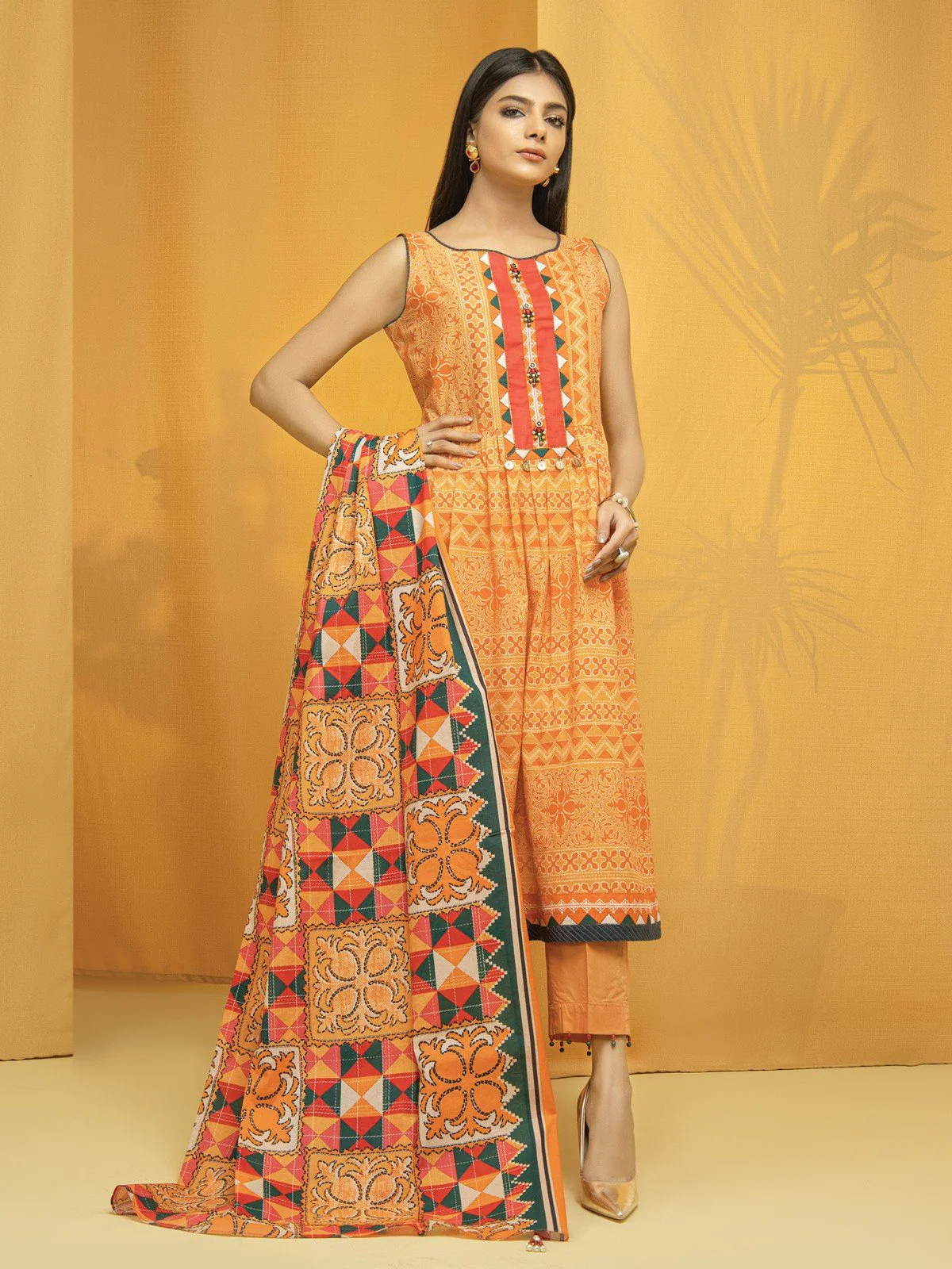 Unstitched Printed Lawn Suit - EWU22A1-23181