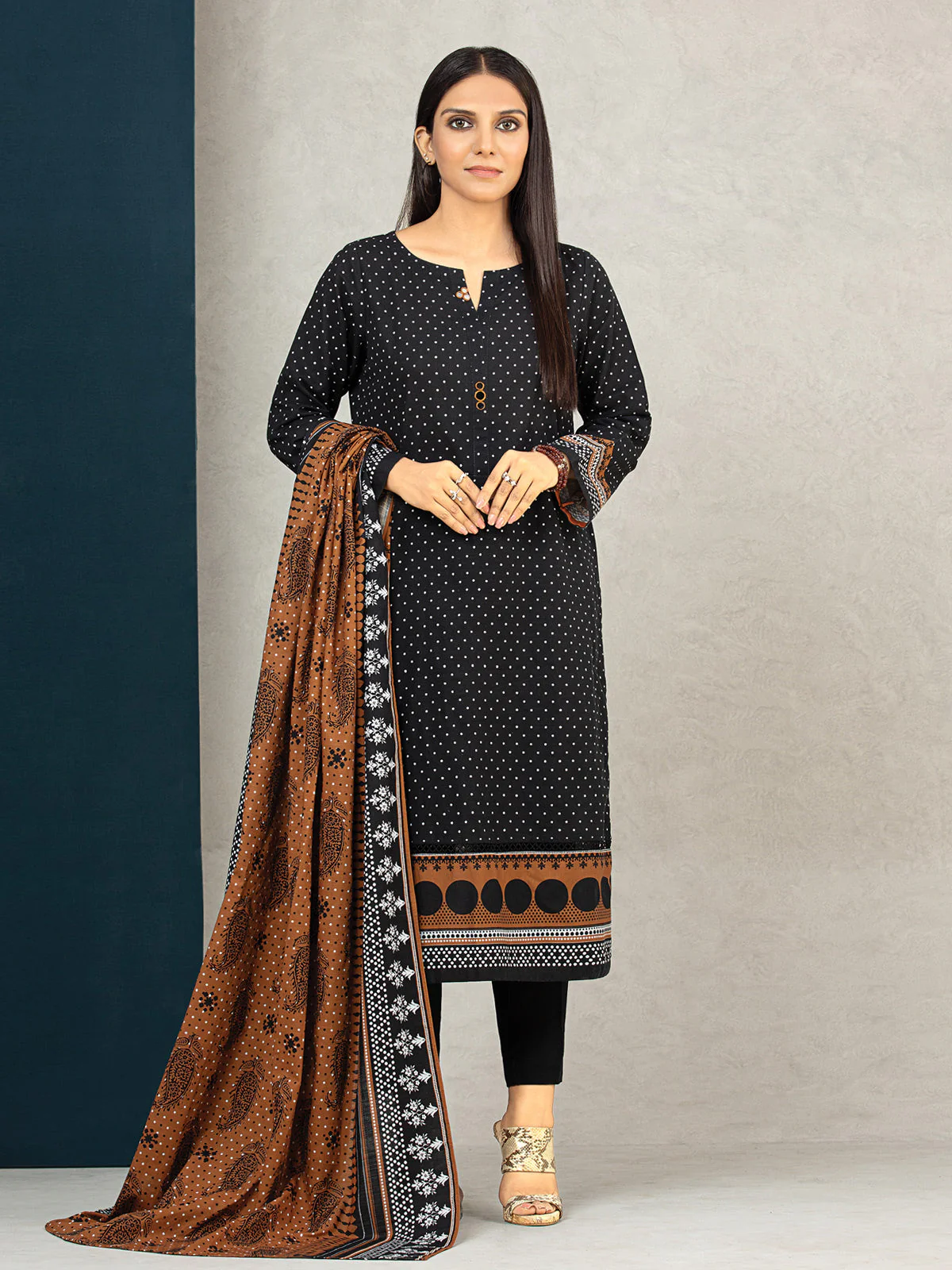 Unstitched Printed Khaddar Shirt - EWU22A3-24567S