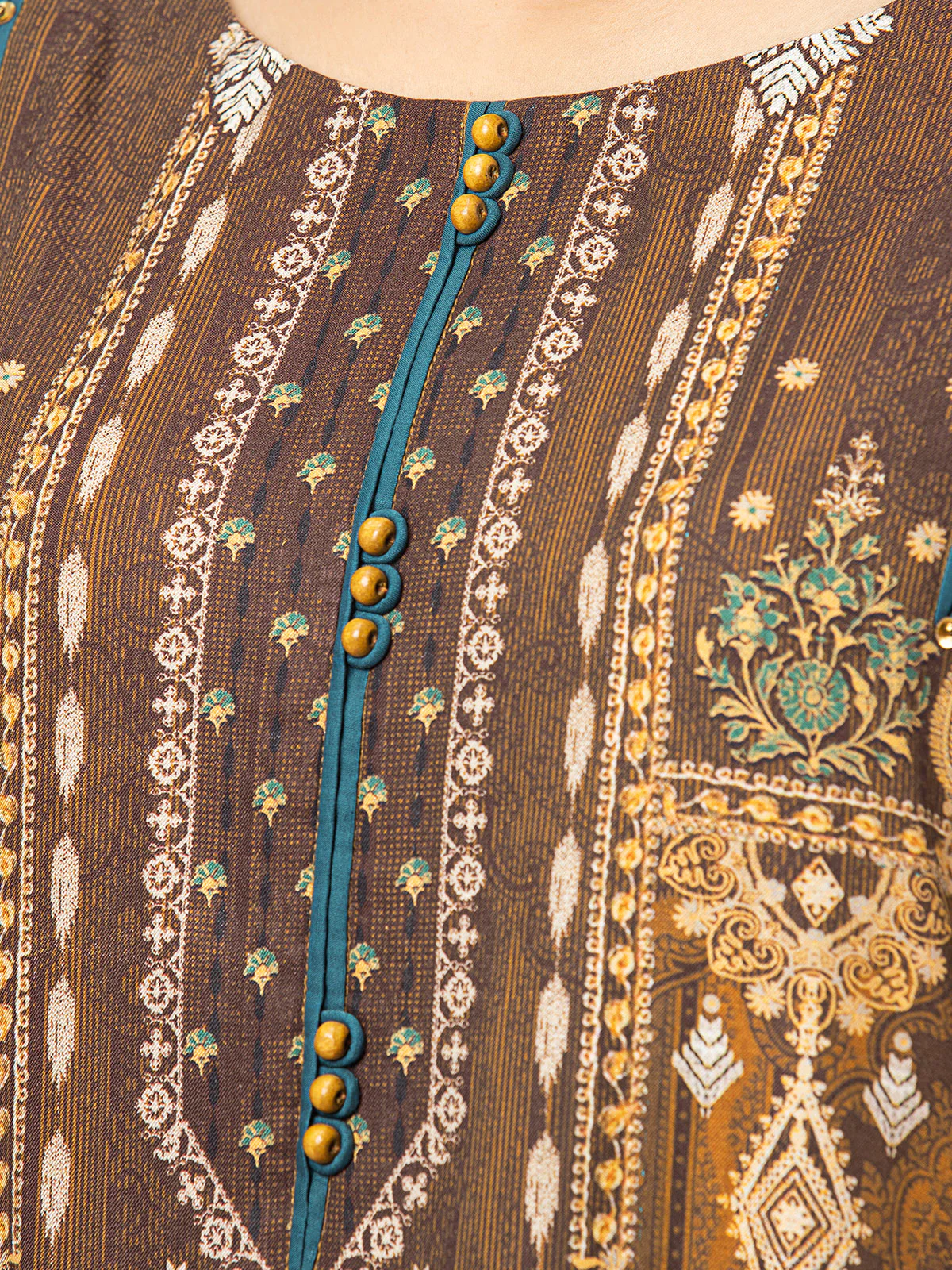 Unstitched Printed Viscose Shirt Dupatta - EWU22A4-24001SD - Image 6