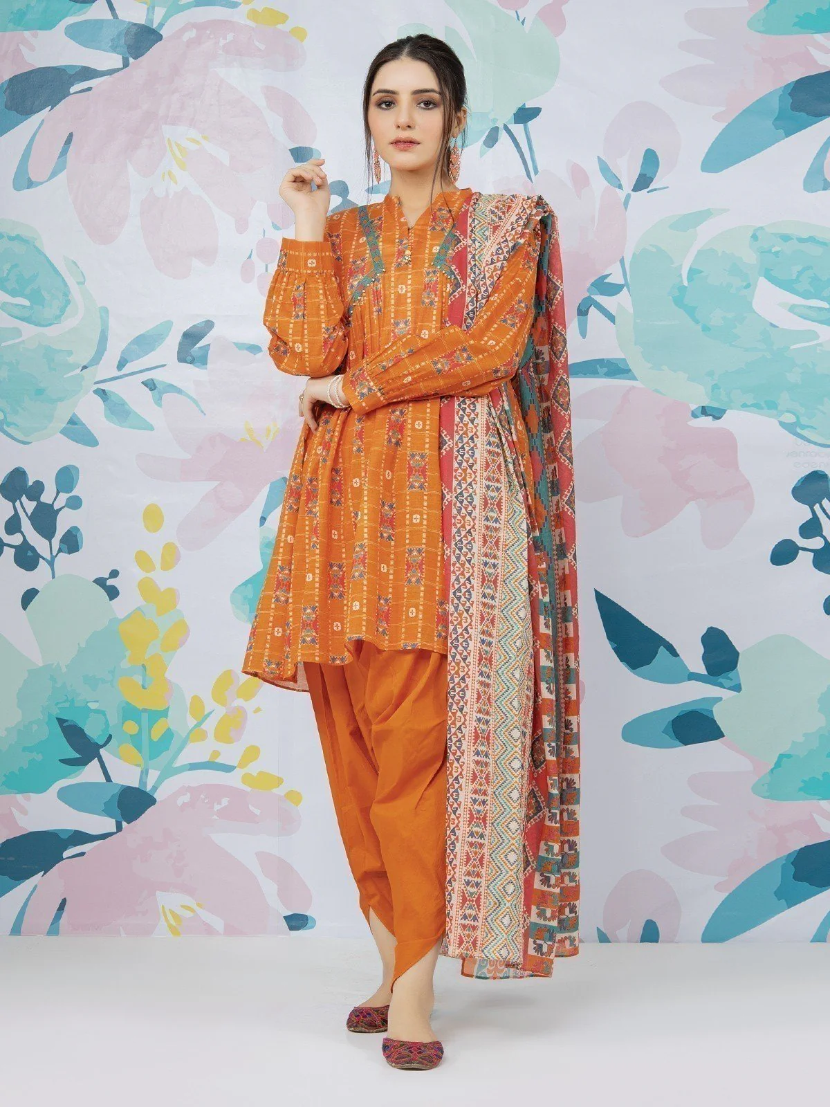 Unstitched Printed Lawn Suit - EWU23A1-26001