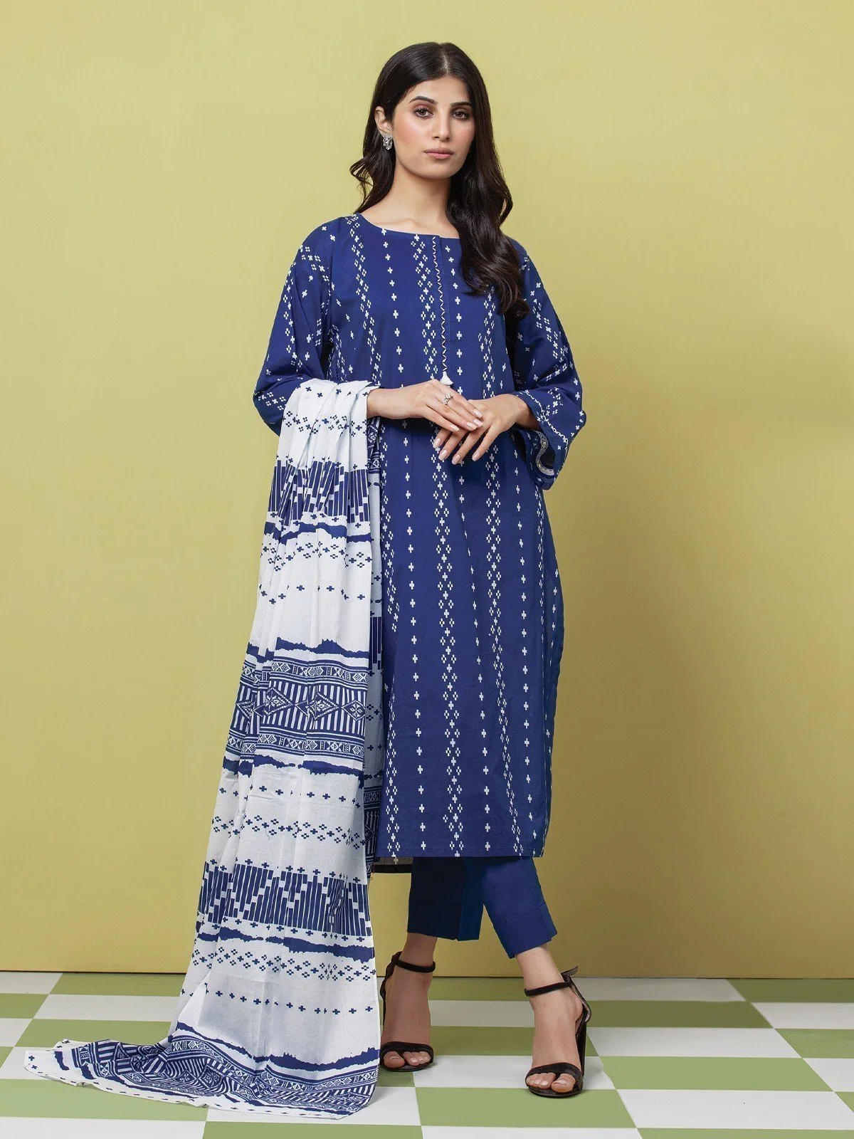 Unstitched Printed Lawn Suit - EWU23A1-26063