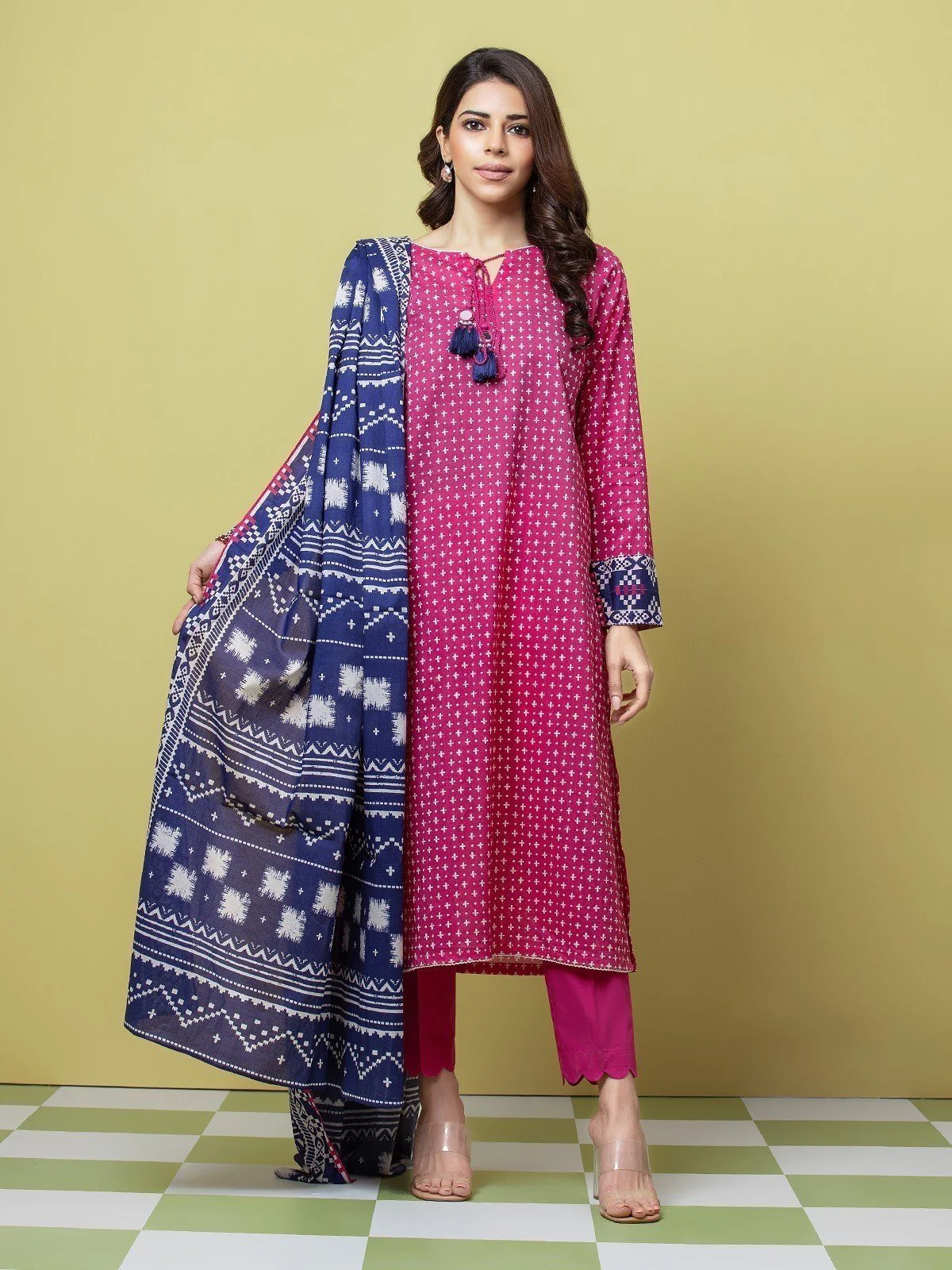 Unstitched Printed Lawn Suit - EWU23A1-26074