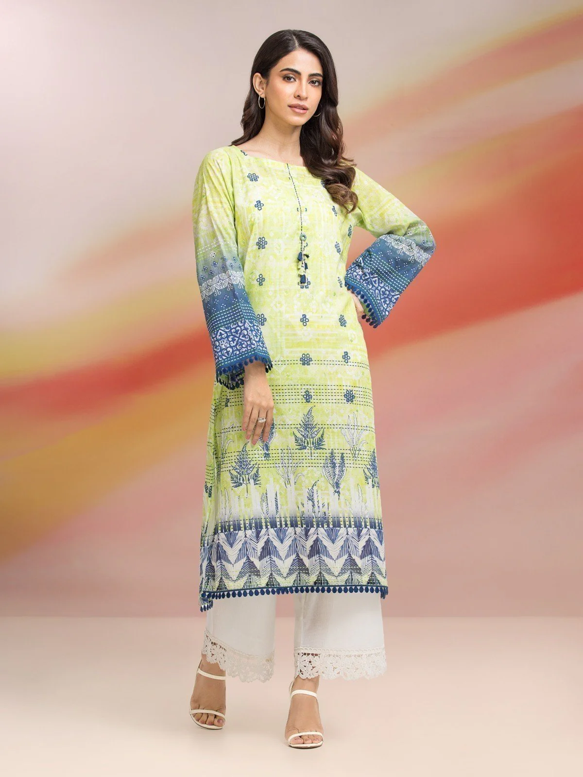 Unstitched Printed Lawn Shirt - EWU23A1-28000S