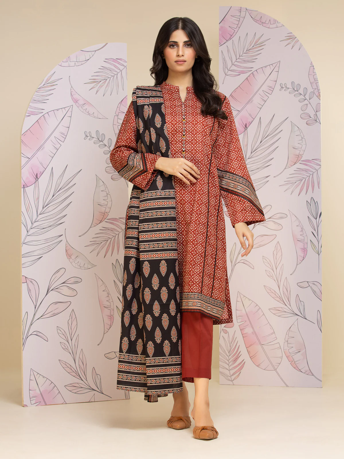Unstitched Printed Lawn Suit - EWU24A1-26249-3P