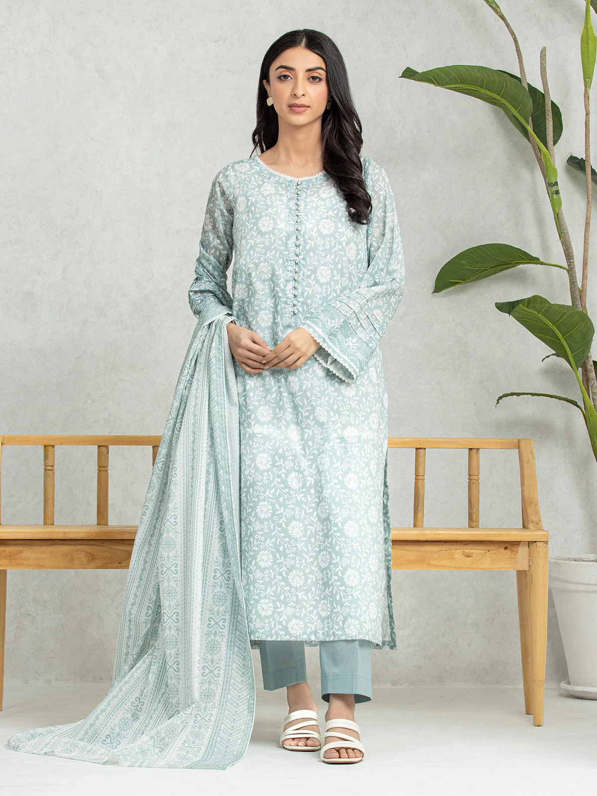 Unstitched Printed Lawn Suit - EWU24A1-28307-3P