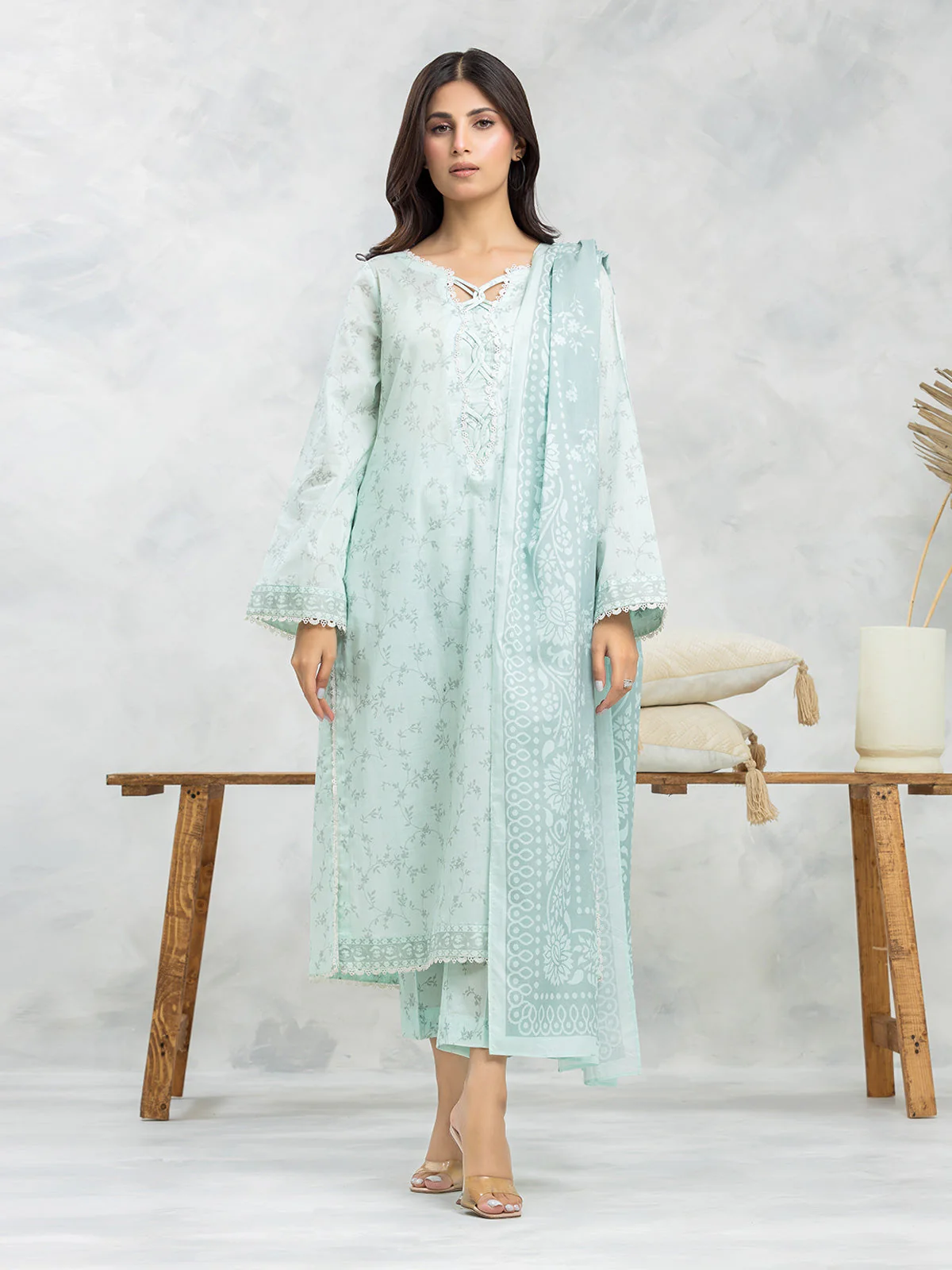 Unstitched Printed Lawn Suit - EWU24A1-29002-3P