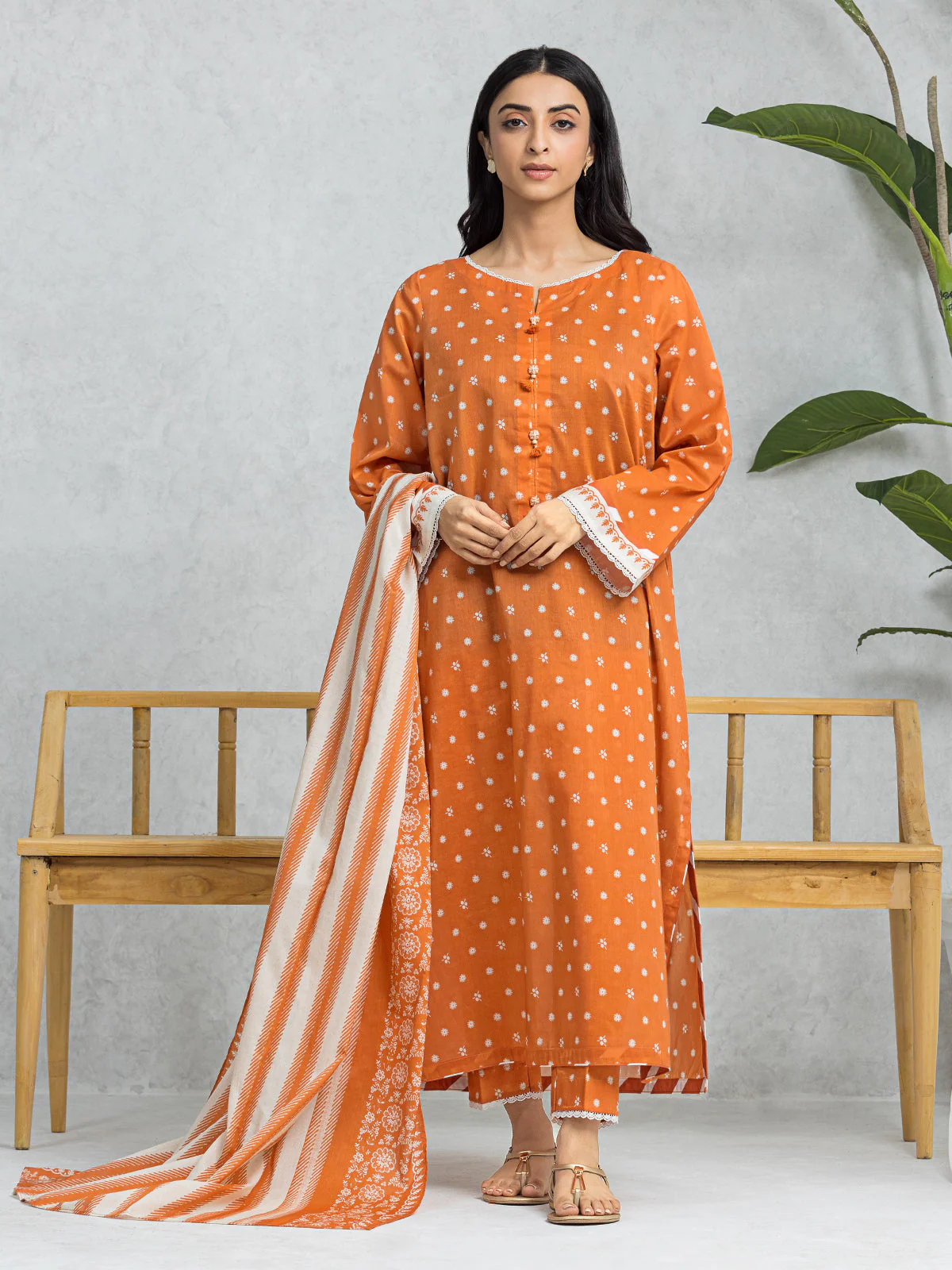 Unstitched Printed Lawn Suit - EWU24A1-29011-3P