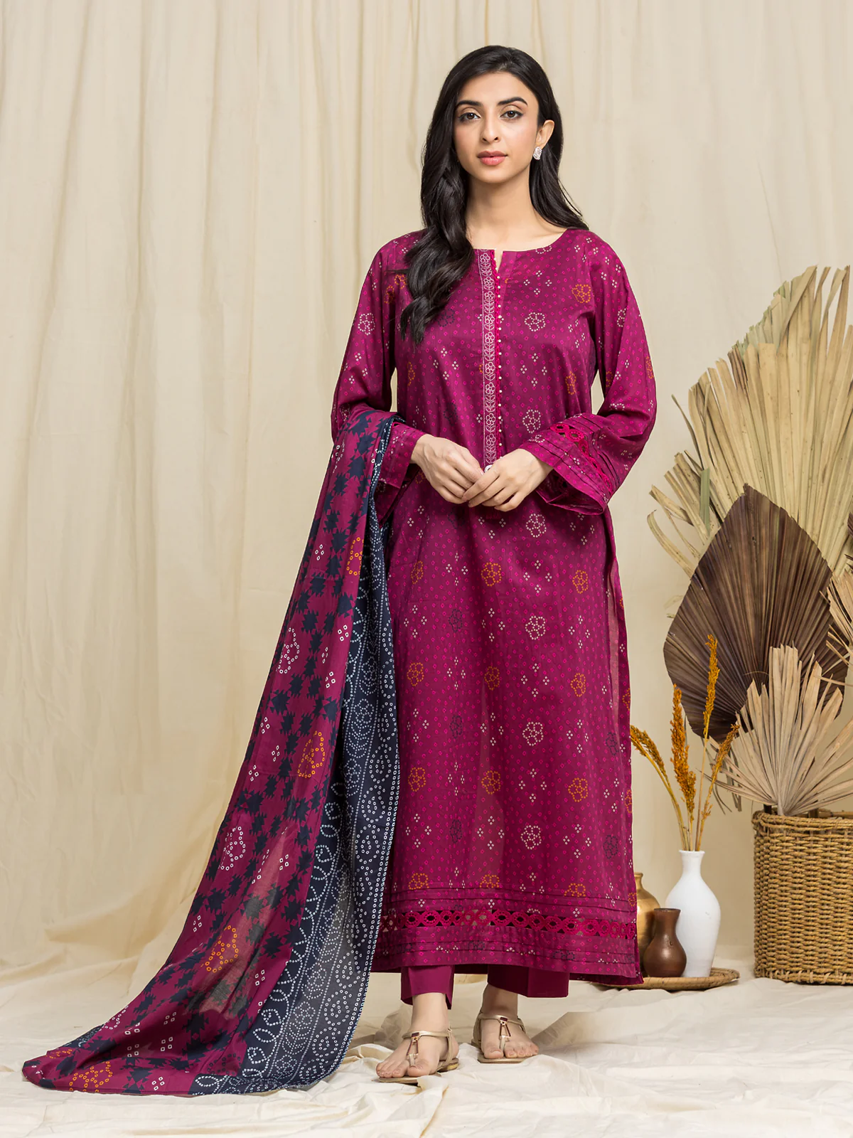 Unstitched Printed Lawn Suit - EWU24A1-29064-3P