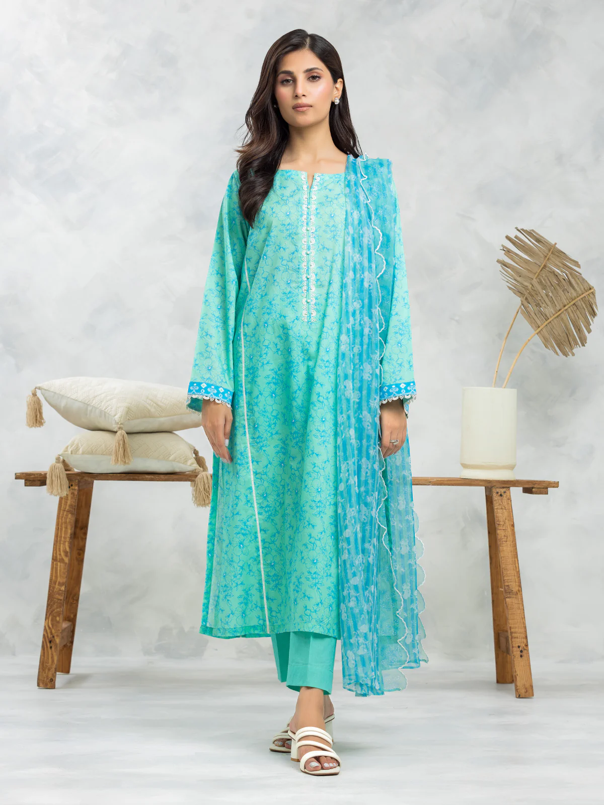 Unstitched Printed Lawn Suit - EWU24A1-29082-3P