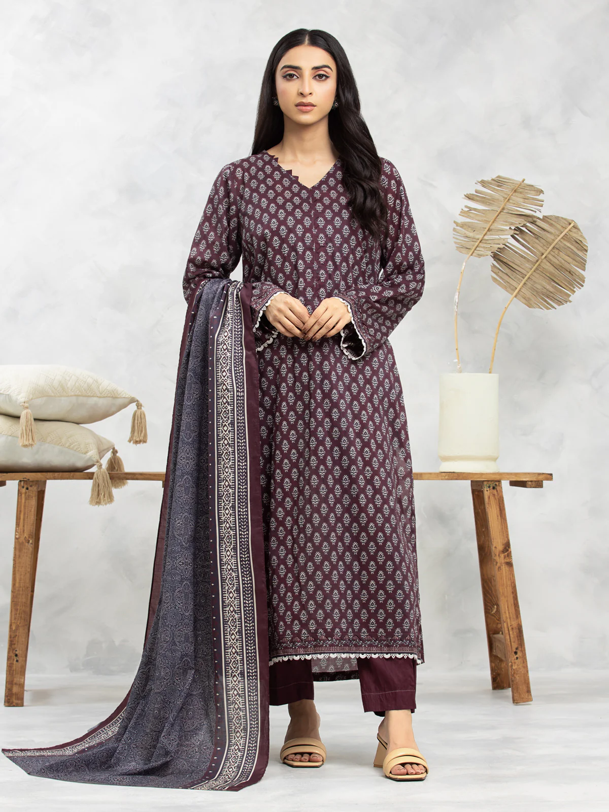 Unstitched Printed Lawn Suit - EWU24A1-29174-3P