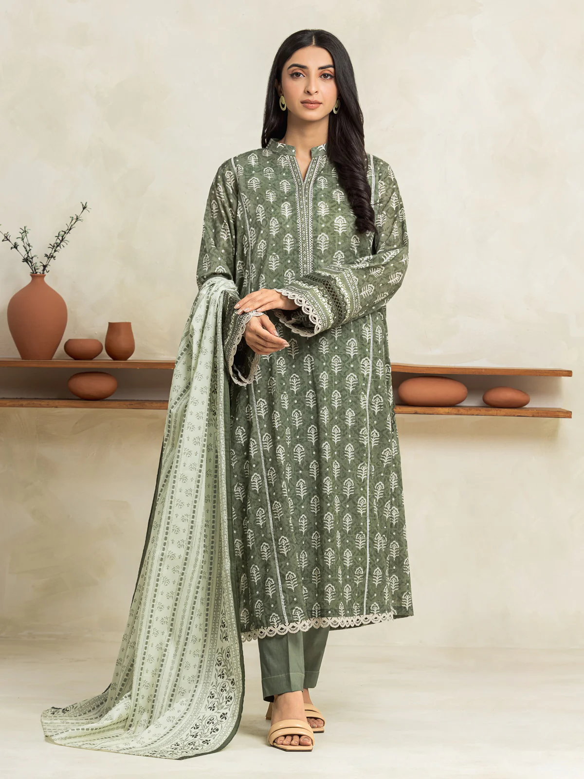 Unstitched Printed Lawn Suit - EWU24A1-29477-3P