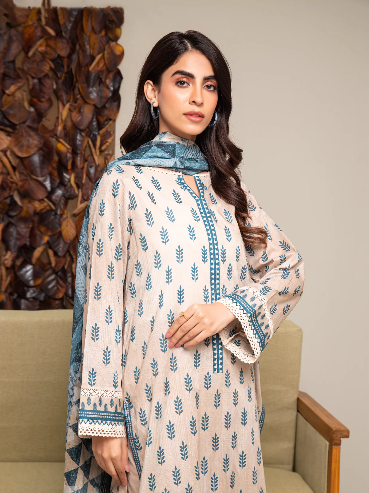 Unstitched Printed Cambric Suit - EWU24A2-27291-3P - Image 2