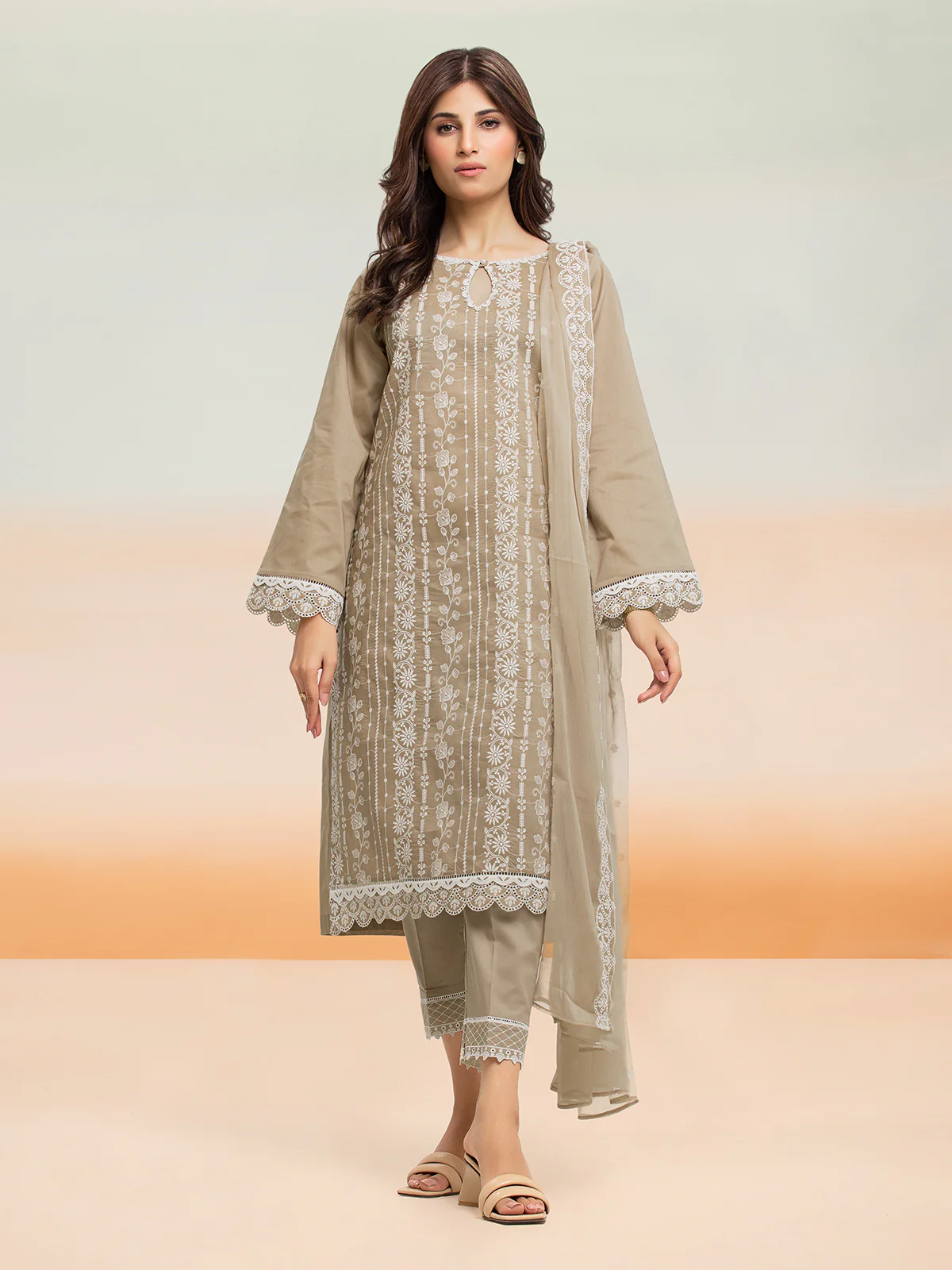 Unstitched Embroidered Cambric Suit - EWU24V2-28642-3P