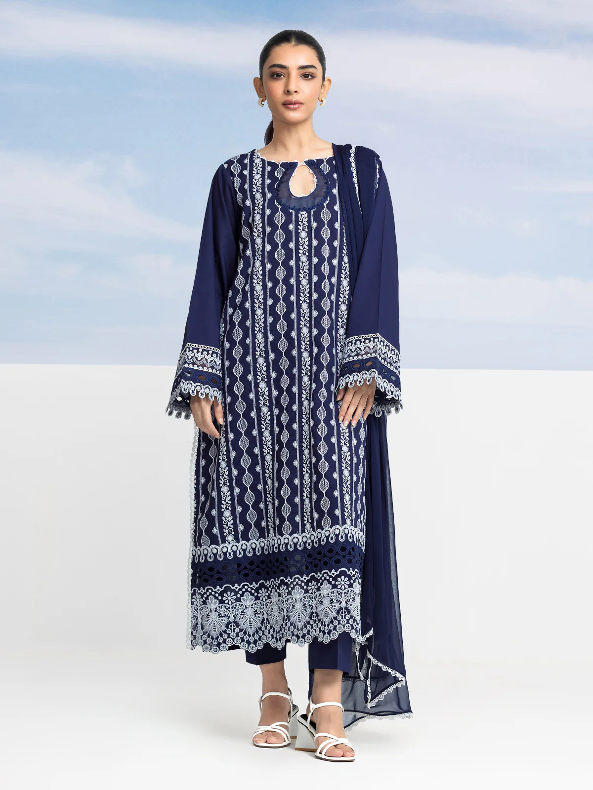 Unstitched Embroidered Cambric Suit - EWU24V2-30136-3P