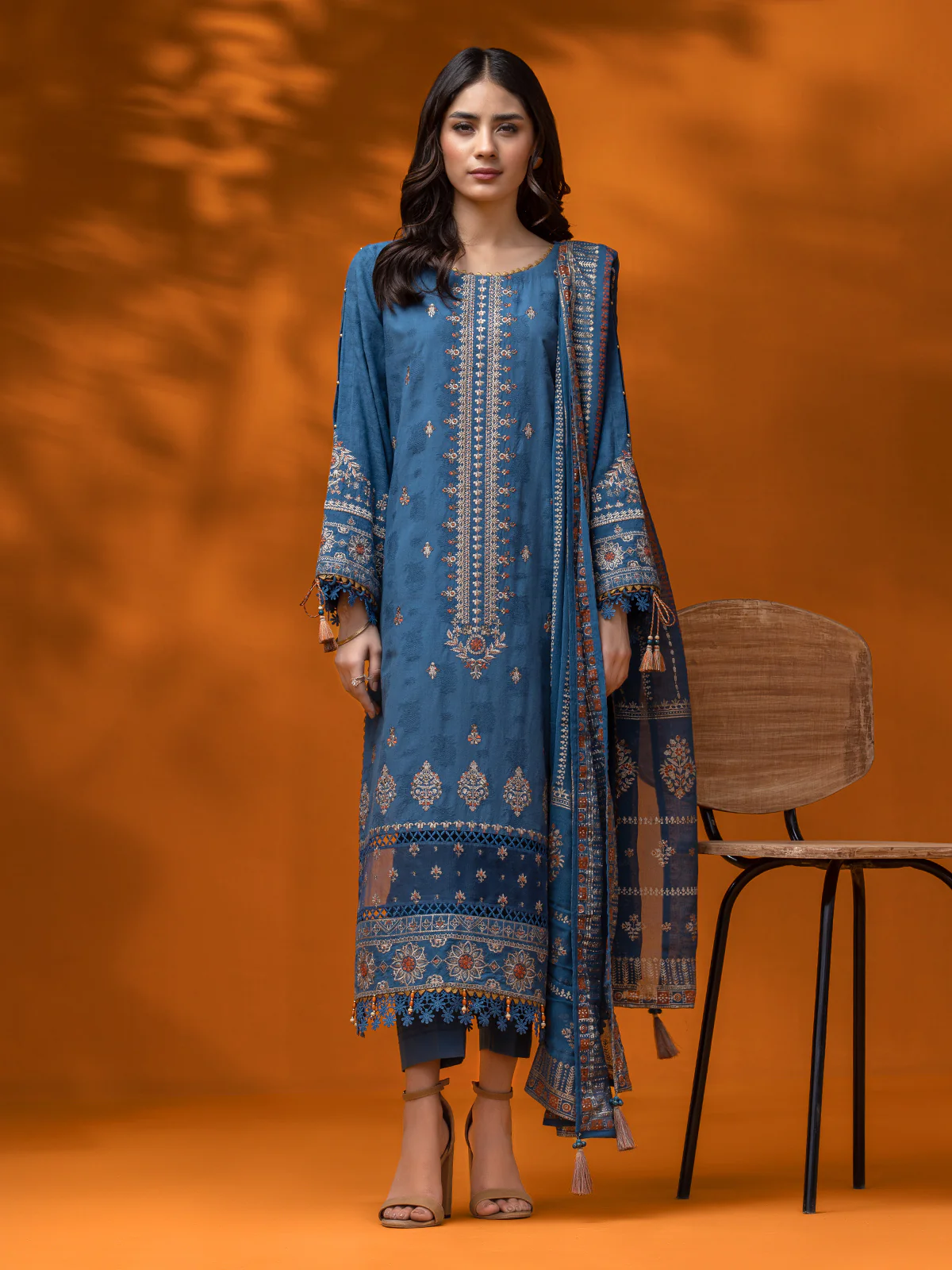 Unstitched Embroidered Dobby Suit - EWU24V7-26742-3P