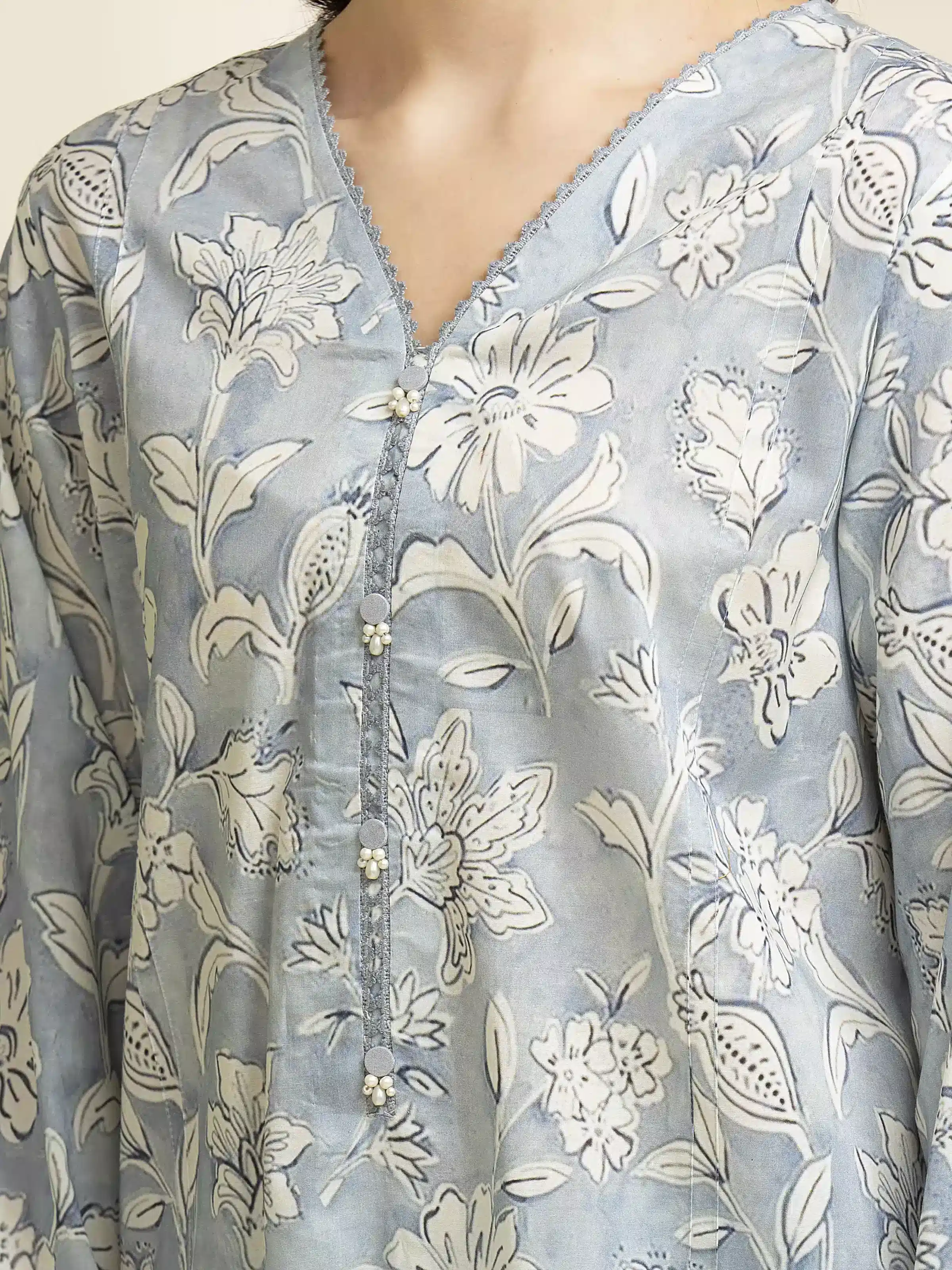 Unstitched Printed Lawn Shirt Dupatta - EWU5A1-35087SD - Image 4