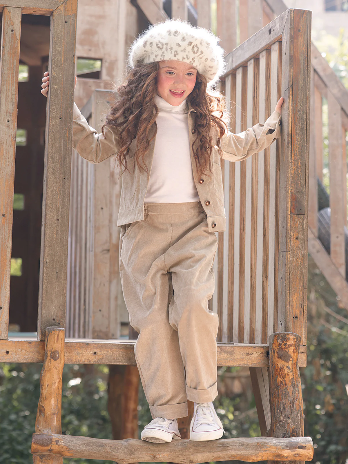 Girl's Fawn Jacket & Trouser - EGTJ2P22-001
