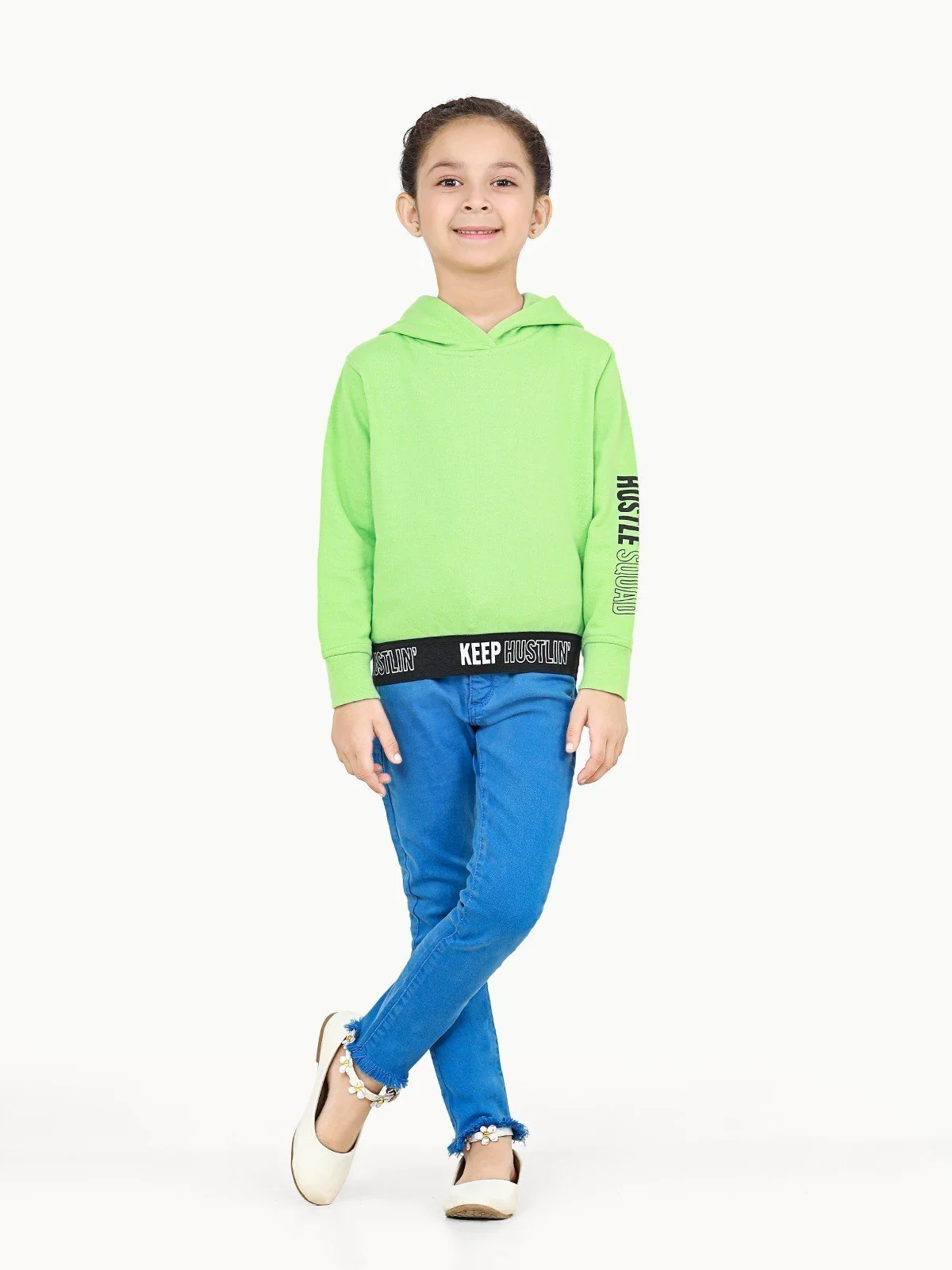 Girl's Neon Green Hoodie - EGTH22-001